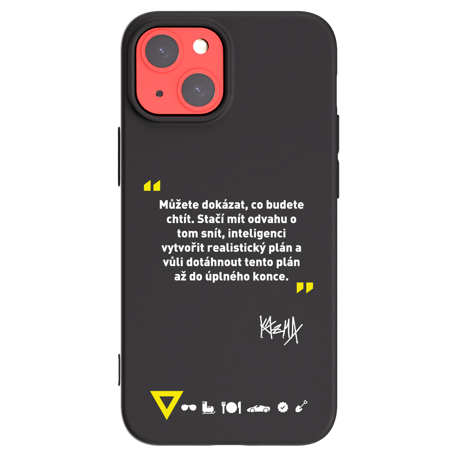 Picasee silikónový čierny obal pre Apple iPhone 13 mini - Kazma - MŮŽETE DOKÁZAT, CO BUDETE CHTÍT