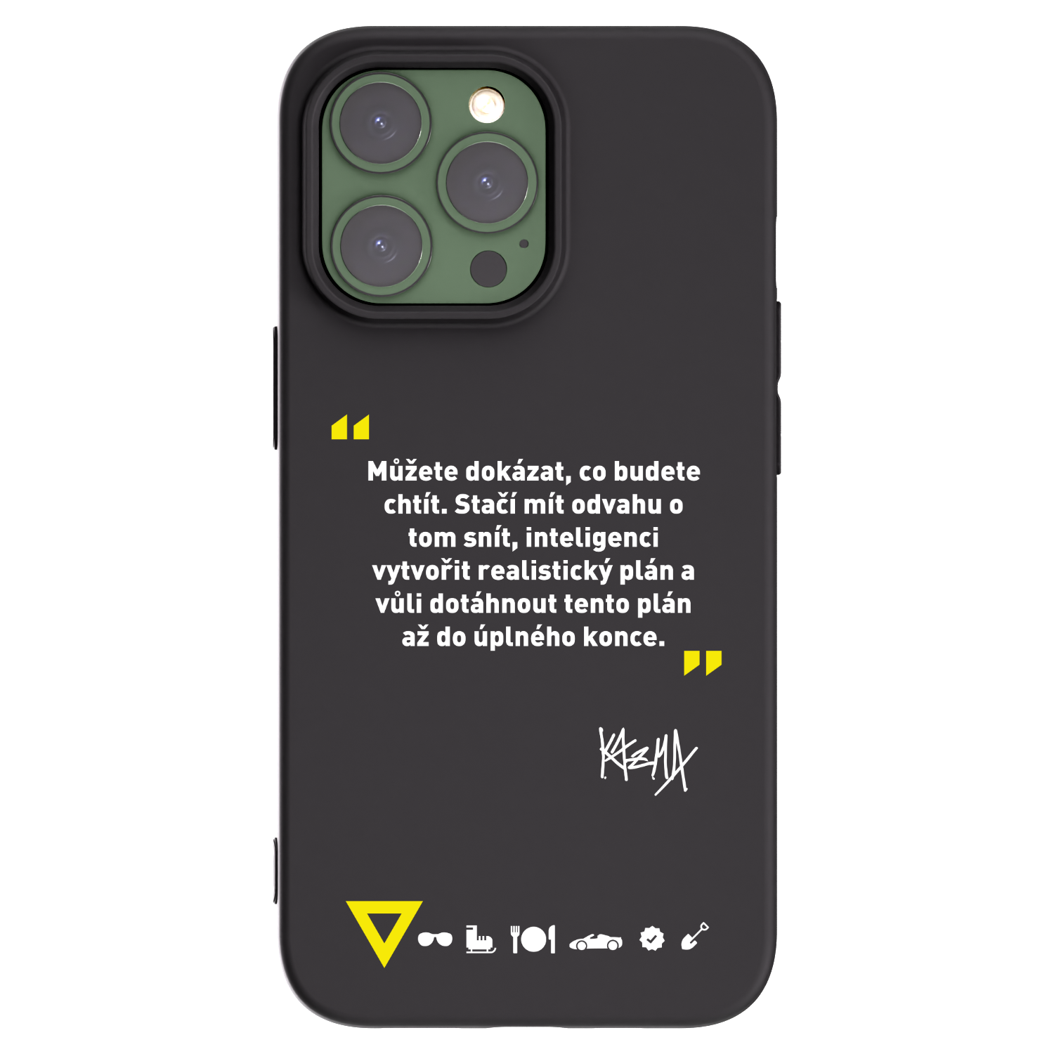 Picasee silikónový čierny obal pre Apple iPhone 13 Pro - Kazma - MŮŽETE DOKÁZAT, CO BUDETE CHTÍT