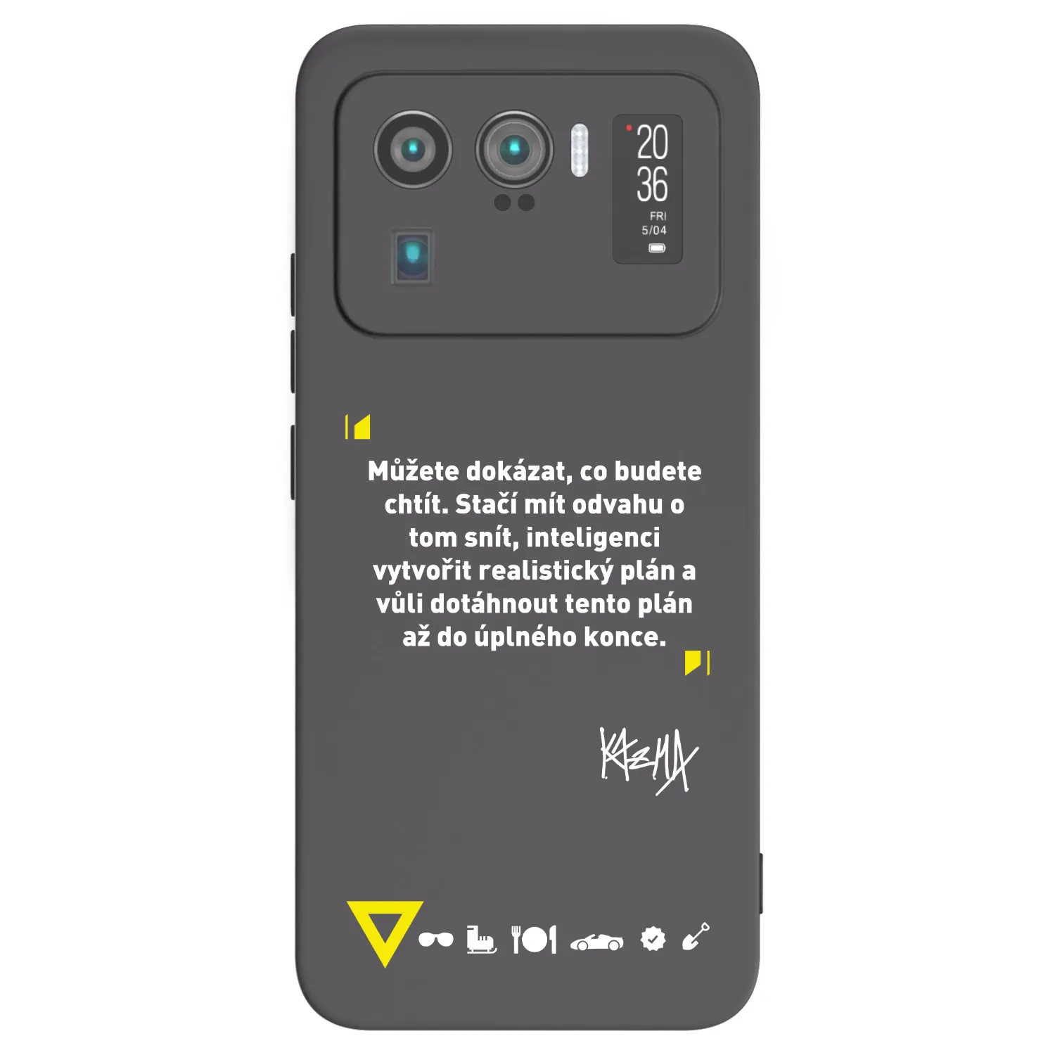 Picasee silikónový čierny obal pre Xiaomi Mi 11 Ultra - Kazma - MŮŽETE DOKÁZAT, CO BUDETE CHTÍT