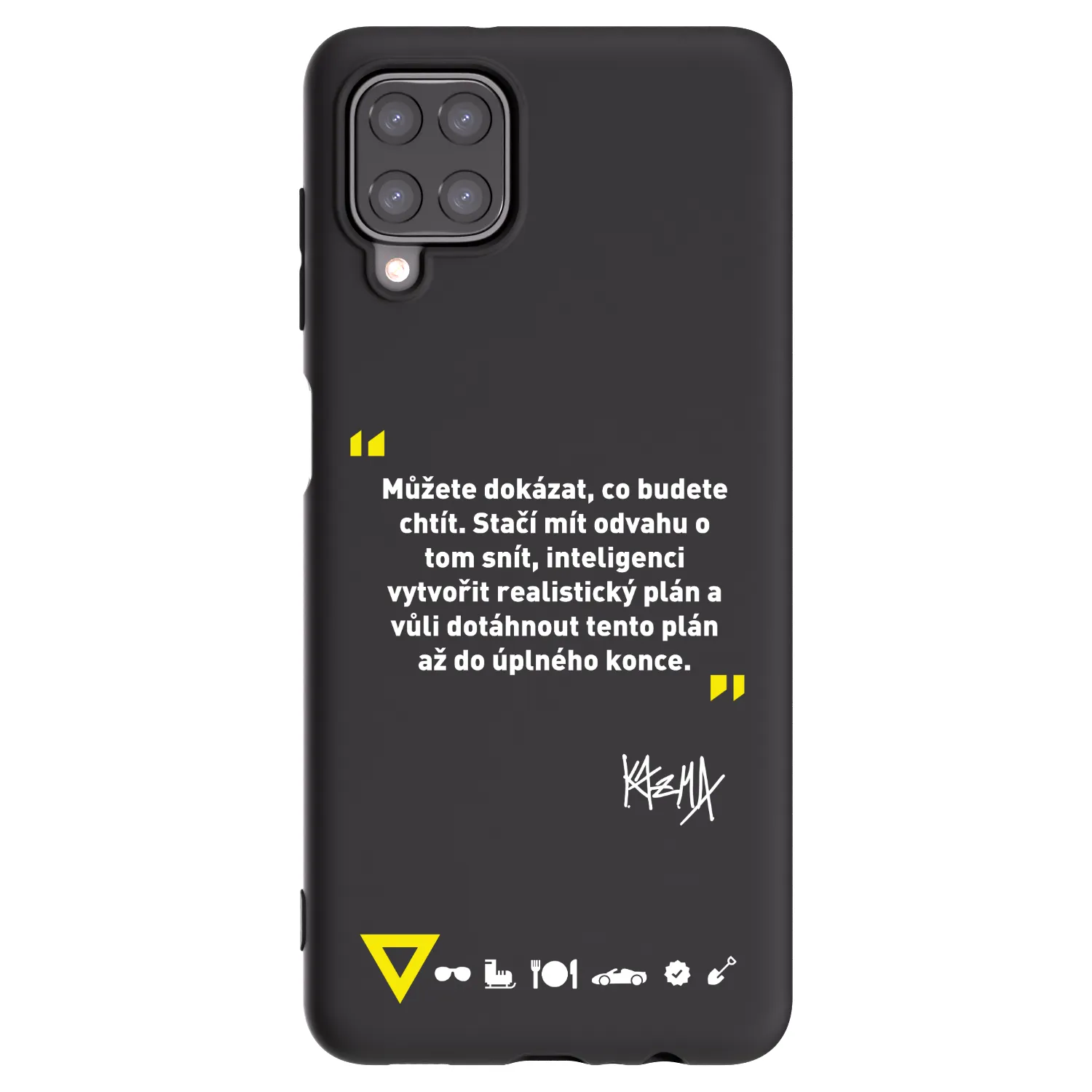 Picasee silikónový čierny obal pre Samsung Galaxy M12 M127F - Kazma - MŮŽETE DOKÁZAT, CO BUDETE CHTÍT