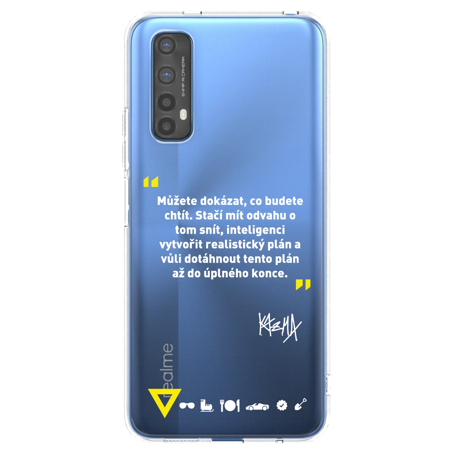 Picasee silikónový prehľadný obal pre Realme 7 - Kazma - MŮŽETE DOKÁZAT, CO BUDETE CHTÍT