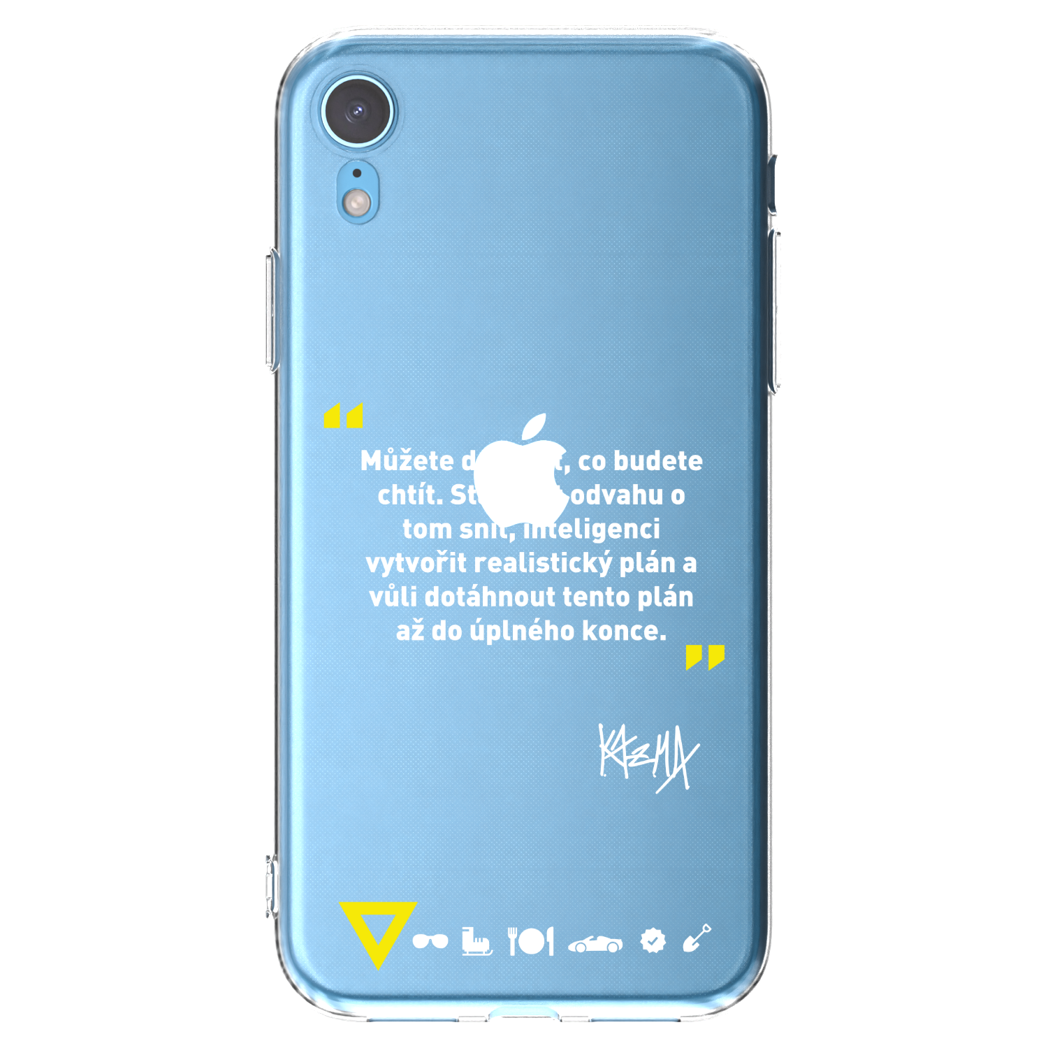Picasee silikónový prehľadný obal pre Apple iPhone XR - Kazma - MŮŽETE DOKÁZAT, CO BUDETE CHTÍT