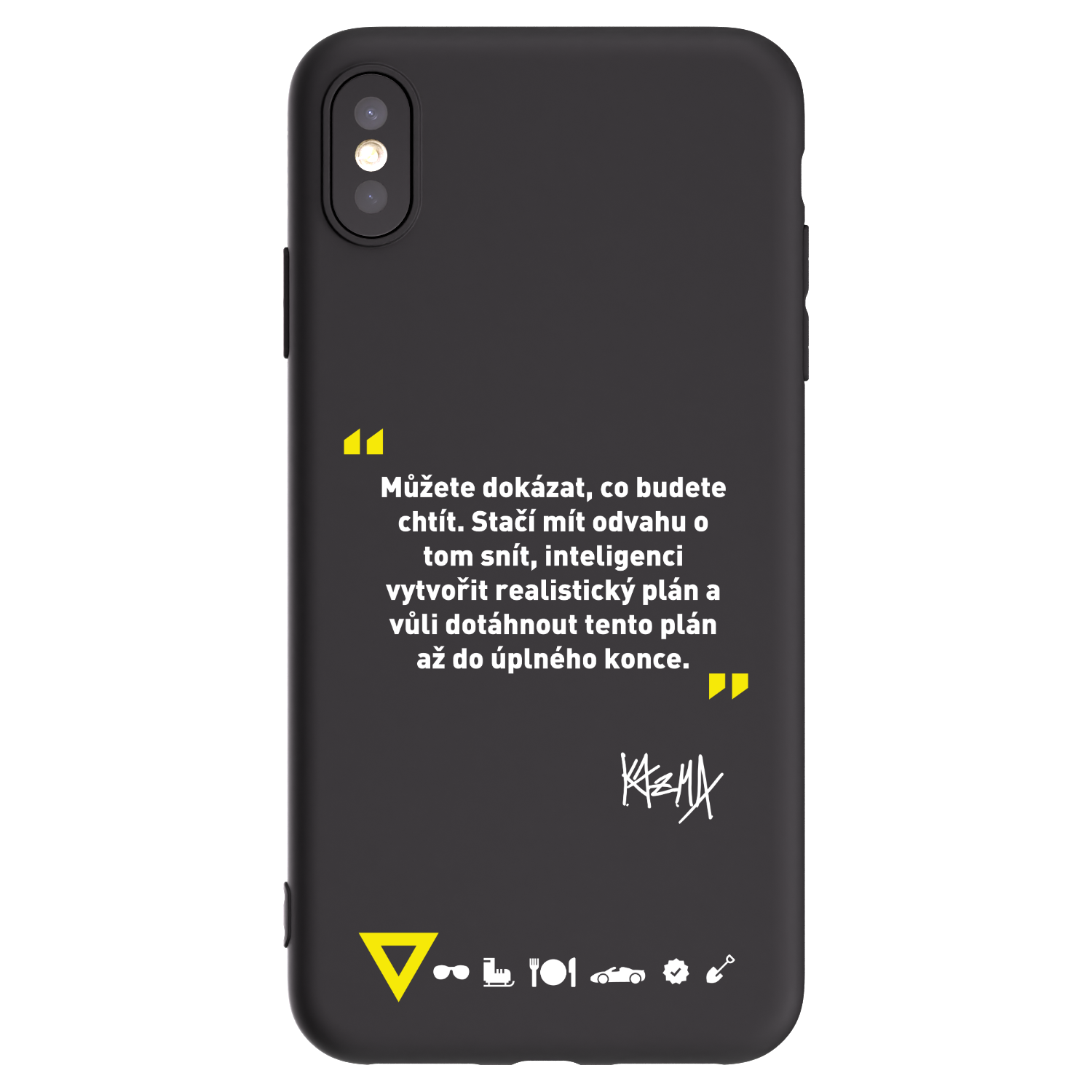 Picasee silikónový čierny obal pre Apple iPhone XS Max - Kazma - MŮŽETE DOKÁZAT, CO BUDETE CHTÍT