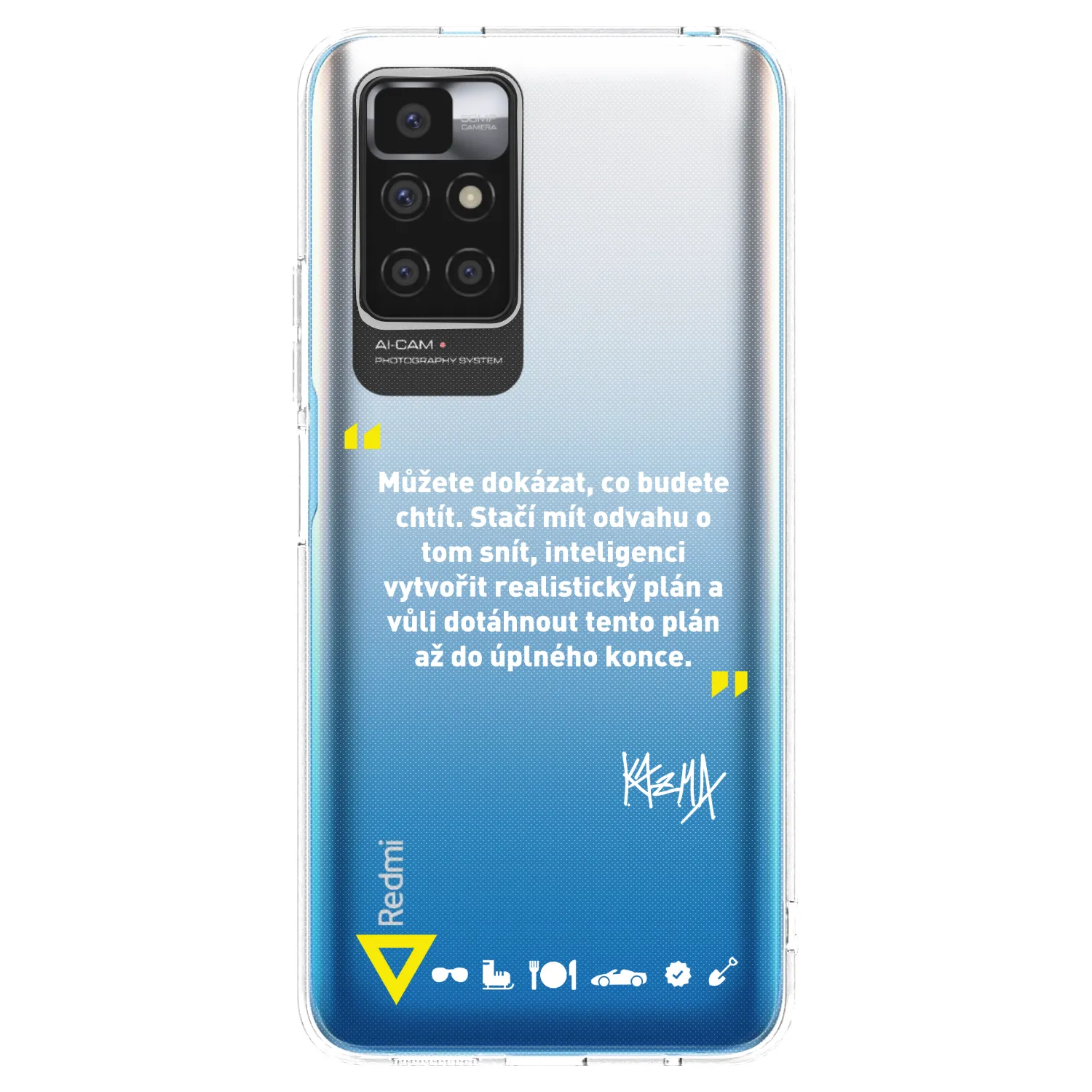 Picasee silikónový prehľadný obal pre Xiaomi Redmi 10 - Kazma - MŮŽETE DOKÁZAT, CO BUDETE CHTÍT
