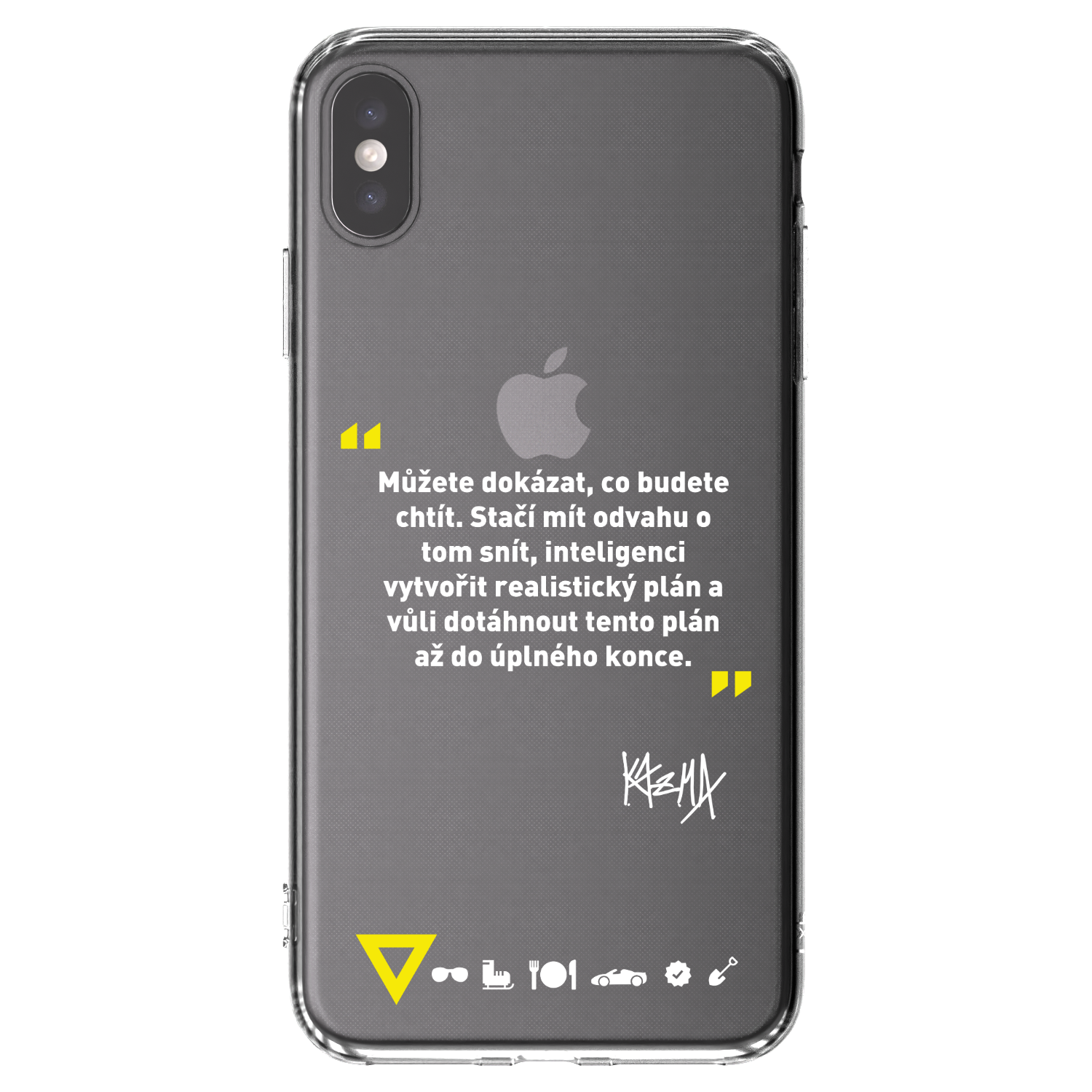 Picasee silikónový prehľadný obal pre Apple iPhone XS Max - Kazma - MŮŽETE DOKÁZAT, CO BUDETE CHTÍT