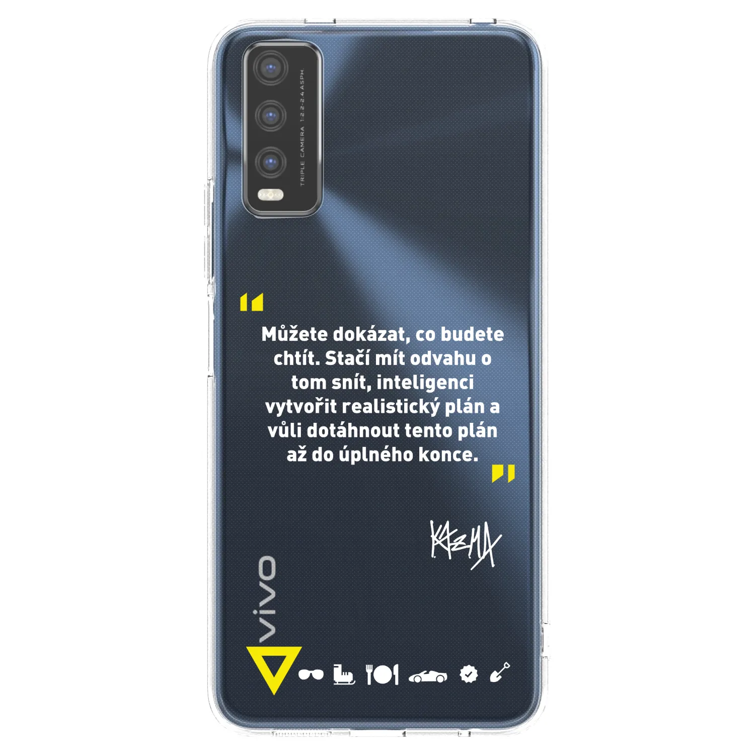 Picasee silikónový prehľadný obal pre Vivo Y20s - Kazma - MŮŽETE DOKÁZAT, CO BUDETE CHTÍT