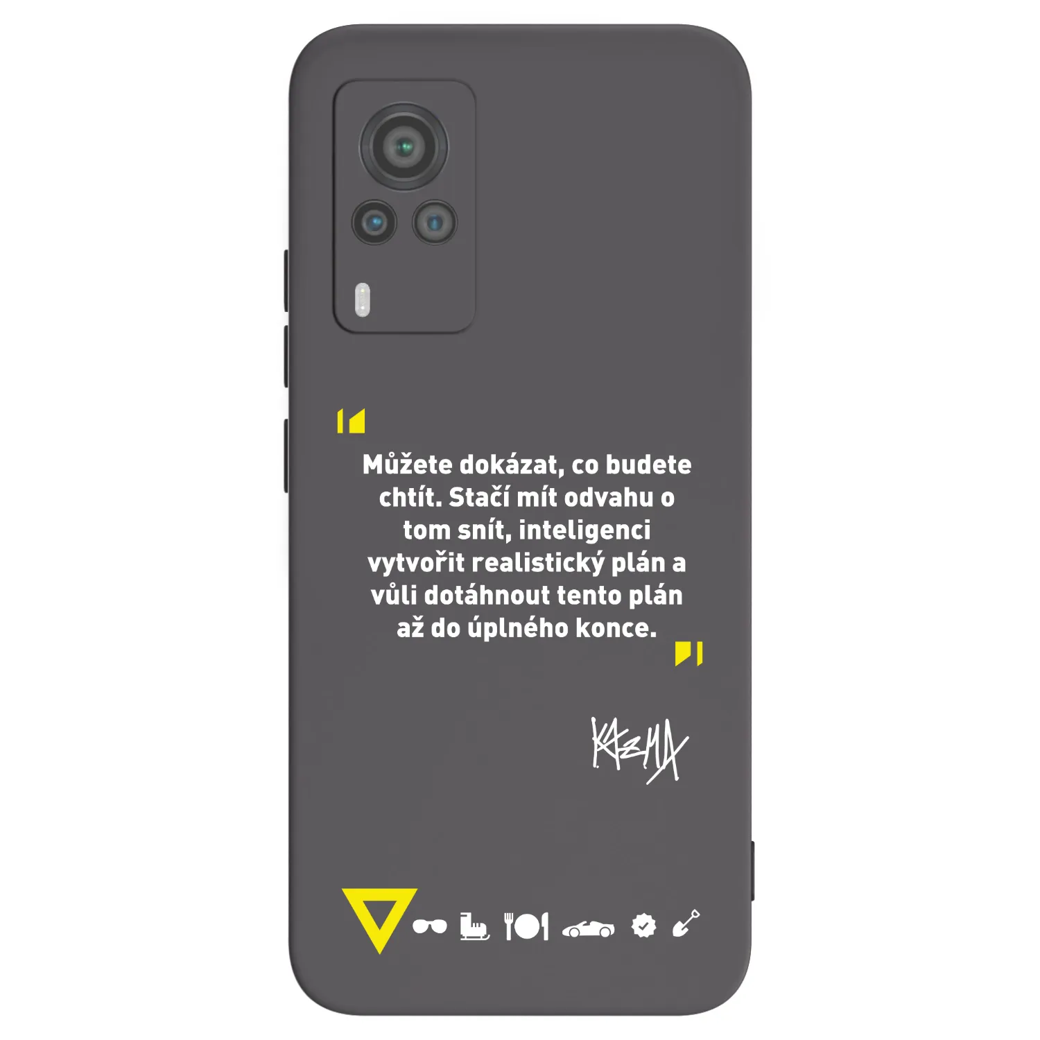 Picasee silikónový čierny obal pre Vivo X60 Pro 5G - Kazma - MŮŽETE DOKÁZAT, CO BUDETE CHTÍT