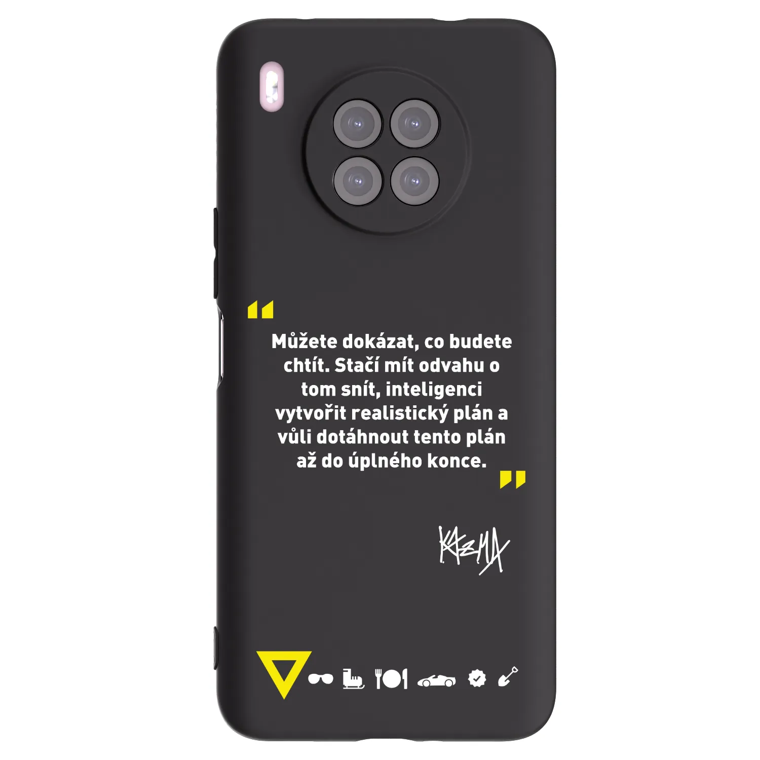 Picasee silikónový čierny obal pre Huawei Nova 8i - Kazma - MŮŽETE DOKÁZAT, CO BUDETE CHTÍT