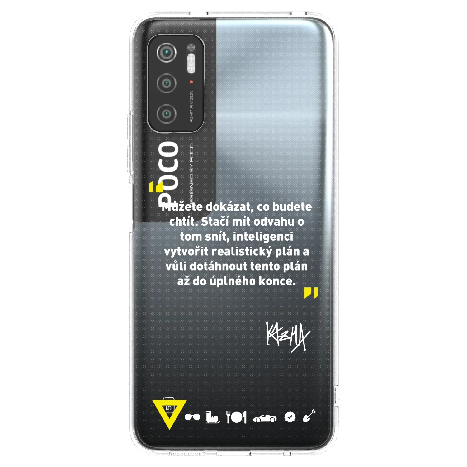 Picasee silikónový prehľadný obal pre Xiaomi Poco M3 Pro 5G - Kazma - MŮŽETE DOKÁZAT, CO BUDETE CHTÍT