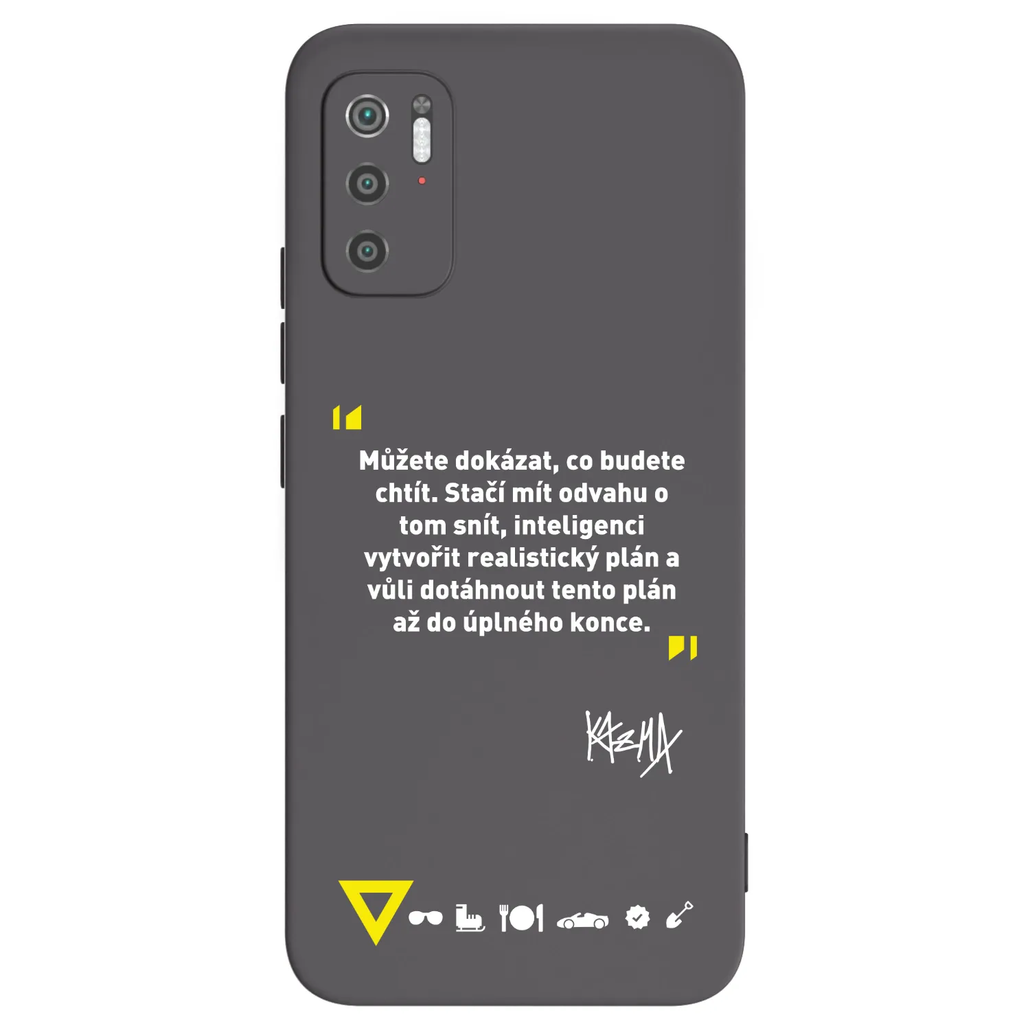 Picasee silikónový čierny obal pre Xiaomi Poco M3 Pro 5G - Kazma - MŮŽETE DOKÁZAT, CO BUDETE CHTÍT