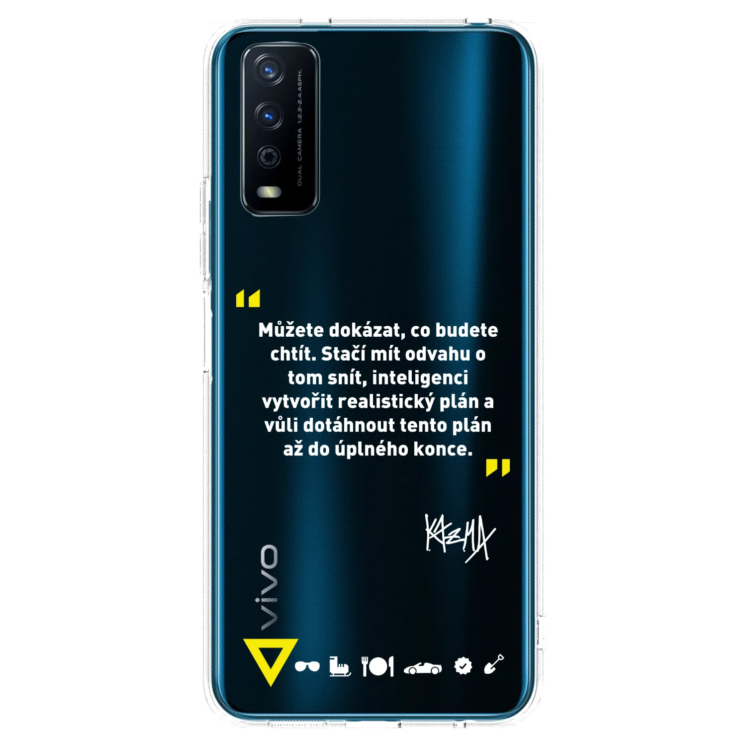Picasee silikónový prehľadný obal pre Vivo Y11s - Kazma - MŮŽETE DOKÁZAT, CO BUDETE CHTÍT