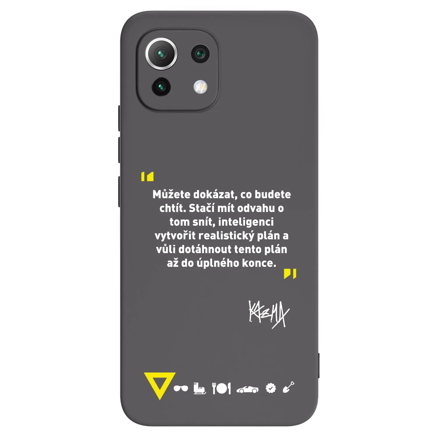 Picasee silikónový čierny obal pre Xiaomi 11 Lite 5G NE - Kazma - MŮŽETE DOKÁZAT, CO BUDETE CHTÍT