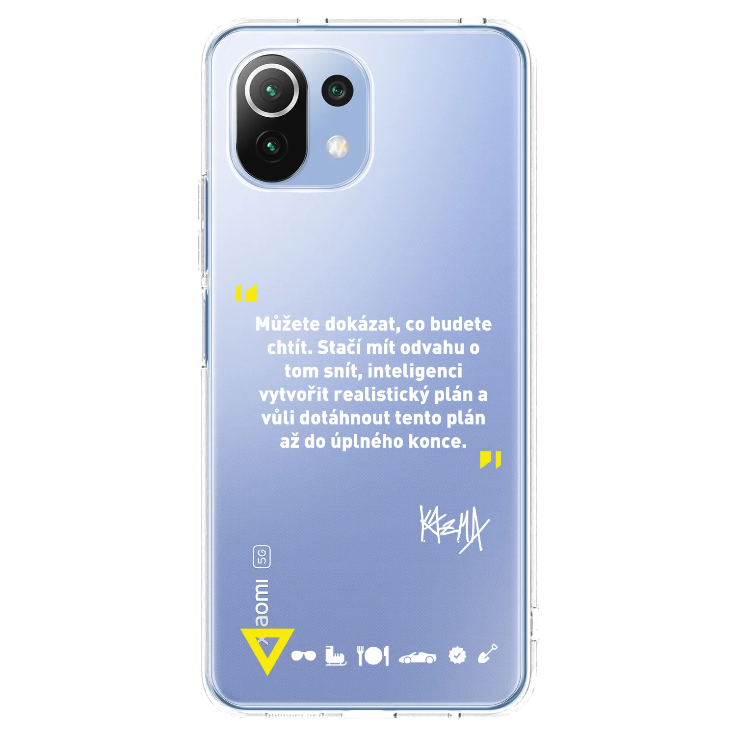 Picasee silikónový prehľadný obal pre Xiaomi 11 Lite 5G NE - Kazma - MŮŽETE DOKÁZAT, CO BUDETE CHTÍT