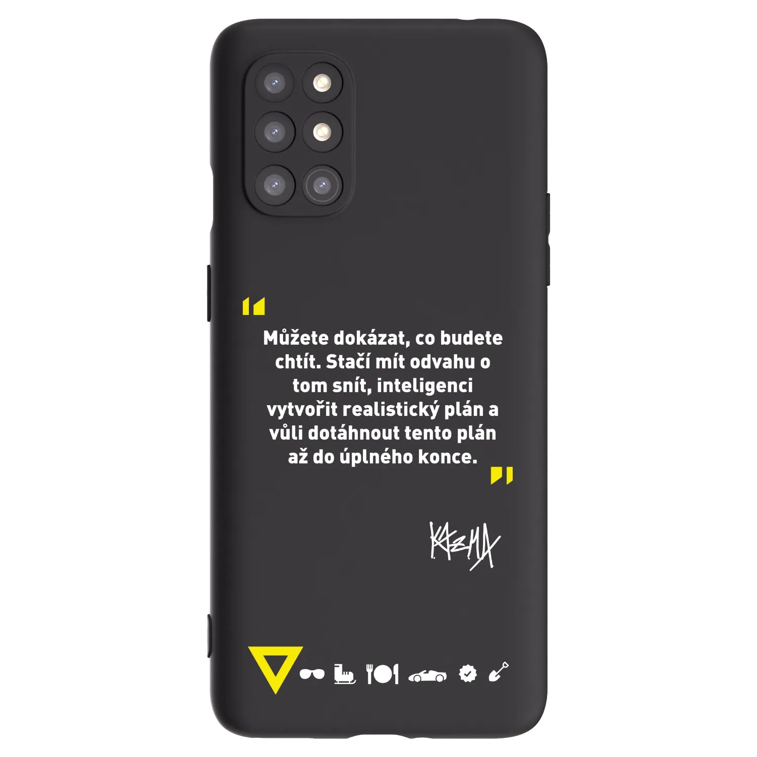 Picasee silikónový čierny obal pre OnePlus 8T - Kazma - MŮŽETE DOKÁZAT, CO BUDETE CHTÍT
