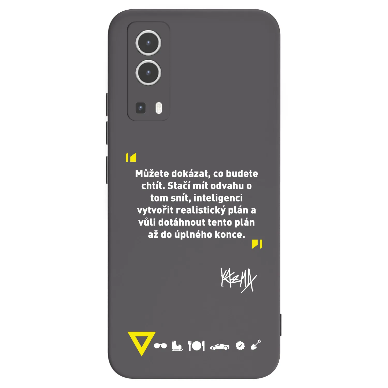 Picasee silikónový čierny obal pre Vivo Y72 5G - Kazma - MŮŽETE DOKÁZAT, CO BUDETE CHTÍT