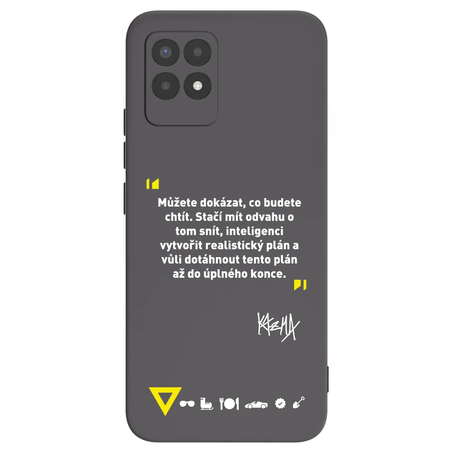 Picasee silikónový čierny obal pre Realme 8i - Kazma - MŮŽETE DOKÁZAT, CO BUDETE CHTÍT