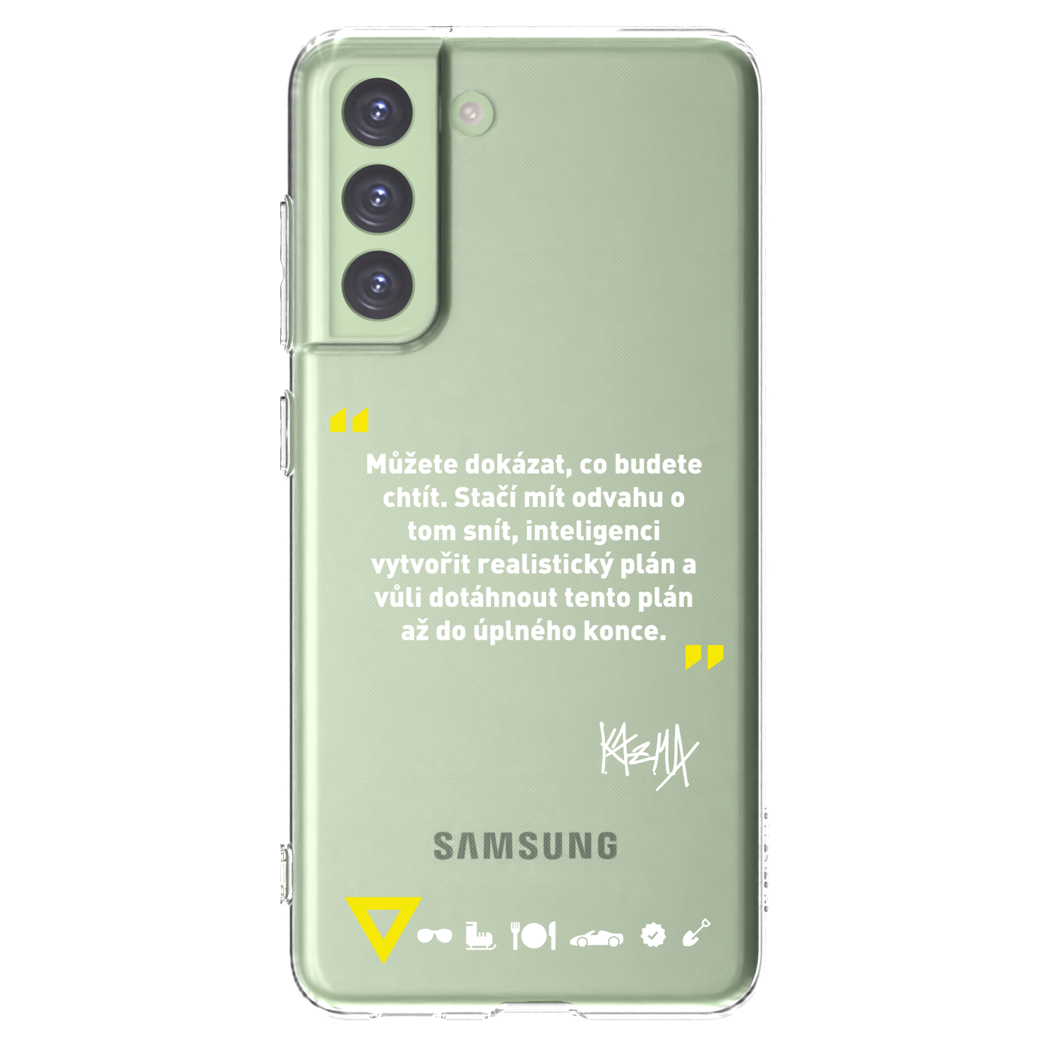 Picasee silikónový prehľadný obal pre Samsung Galaxy S21 FE 5G - Kazma - MŮŽETE DOKÁZAT, CO BUDETE CHTÍT