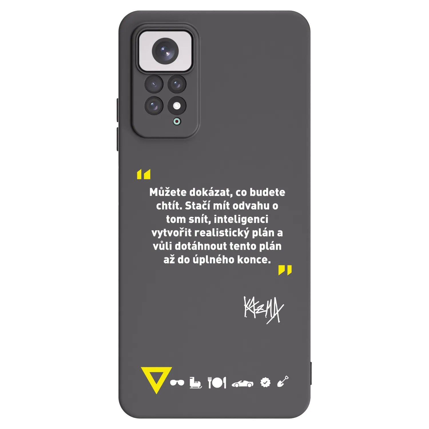 Picasee silikónový čierny obal pre Xiaomi Redmi Note 11 - Kazma - MŮŽETE DOKÁZAT, CO BUDETE CHTÍT