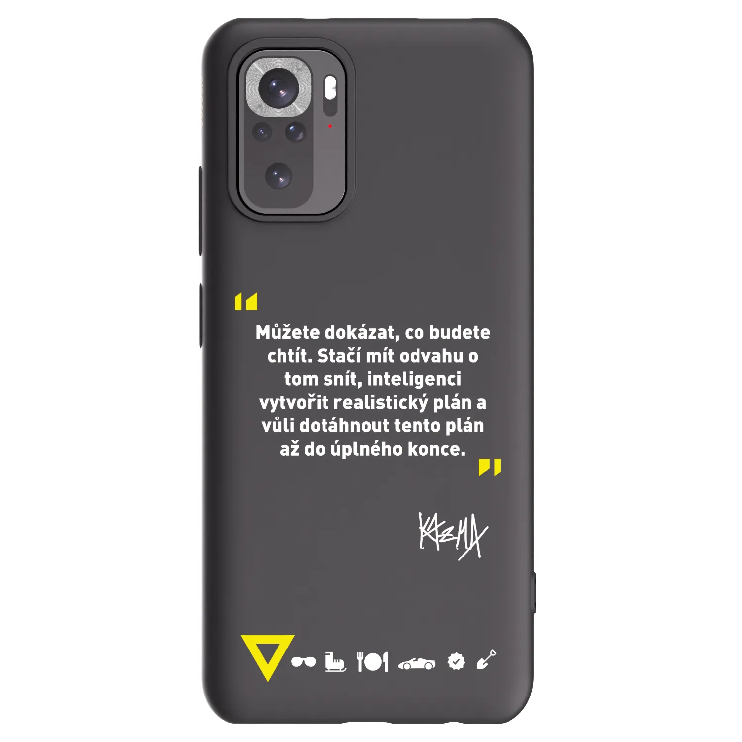 Picasee silikónový čierny obal pre Xiaomi Redmi Note 11S 4G - Kazma - MŮŽETE DOKÁZAT, CO BUDETE CHTÍT