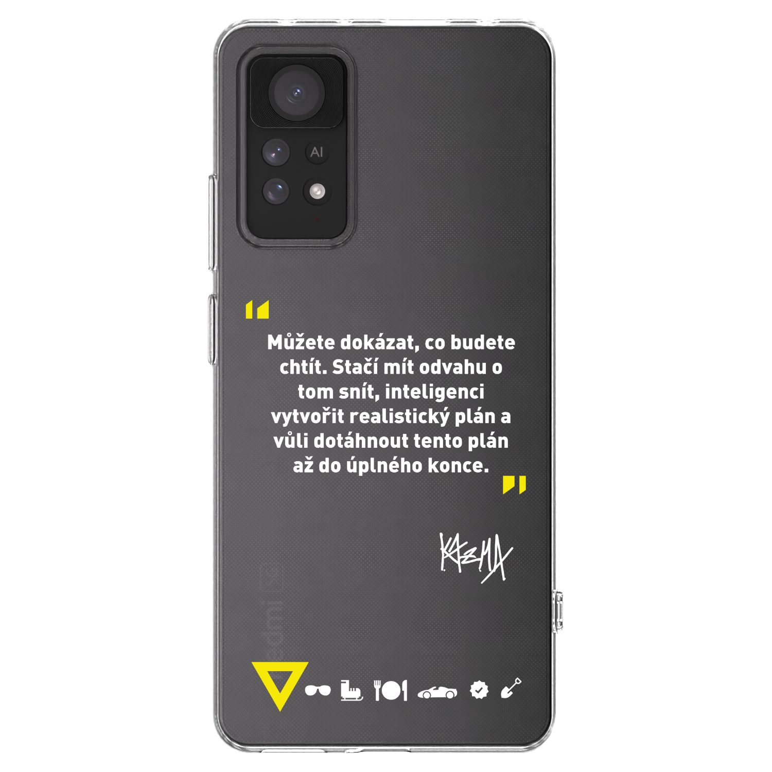 Picasee silikónový prehľadný obal pre Xiaomi Redmi Note 11 Pro 5G - Kazma - MŮŽETE DOKÁZAT, CO BUDETE CHTÍT