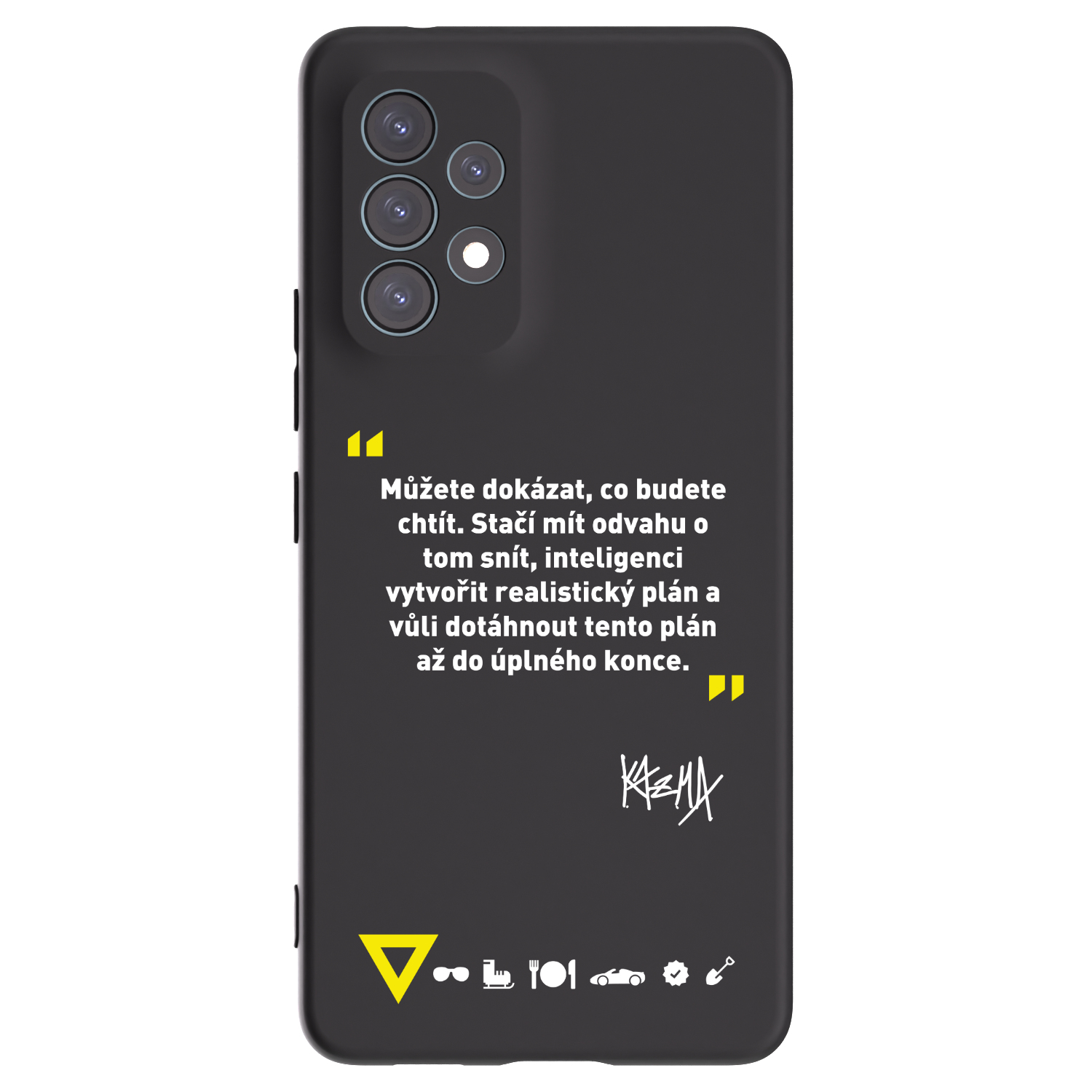 Picasee silikónový čierny obal pre Samsung Galaxy A53 5G A536 - Kazma - MŮŽETE DOKÁZAT, CO BUDETE CHTÍT