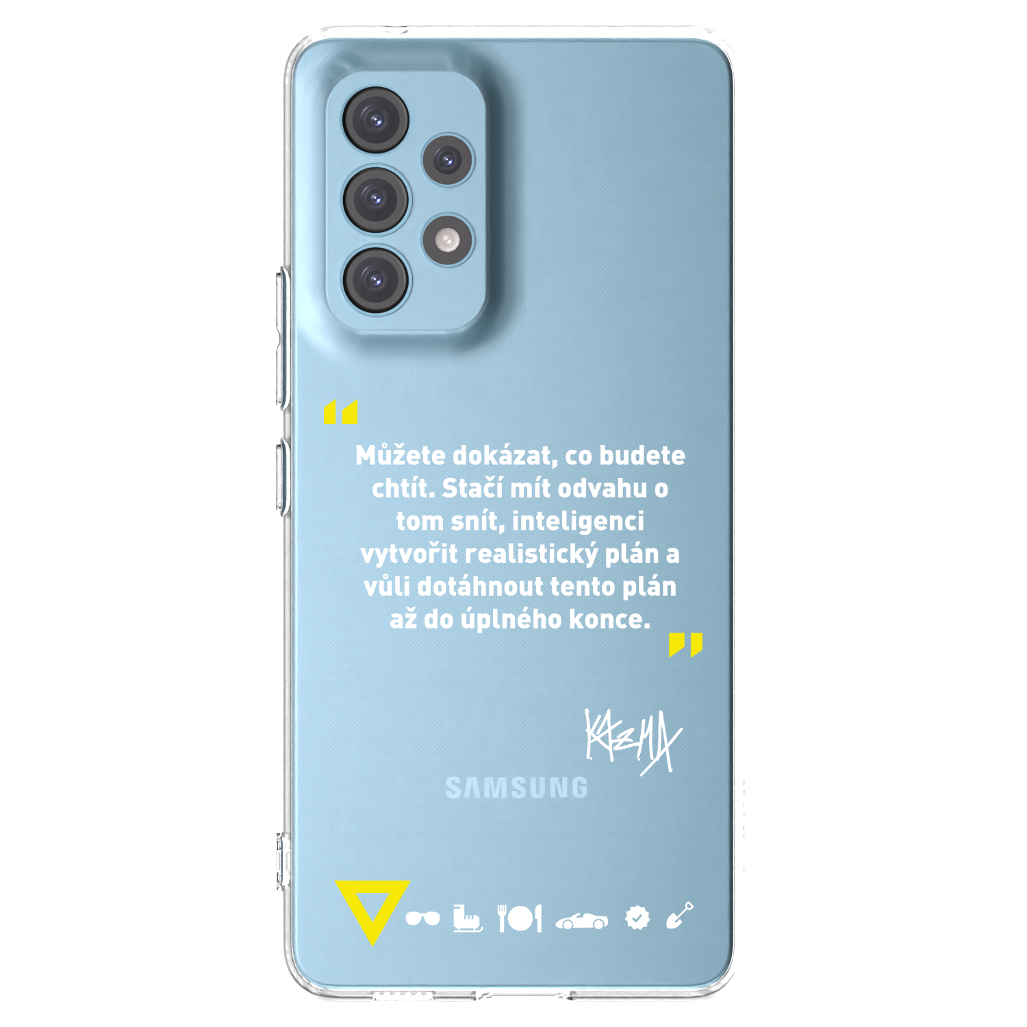 Silikónový prehľadný obal pre Samsung Galaxy A53 5G A536 - Kazma - MŮŽETE DOKÁZAT, CO BUDETE CHTÍT