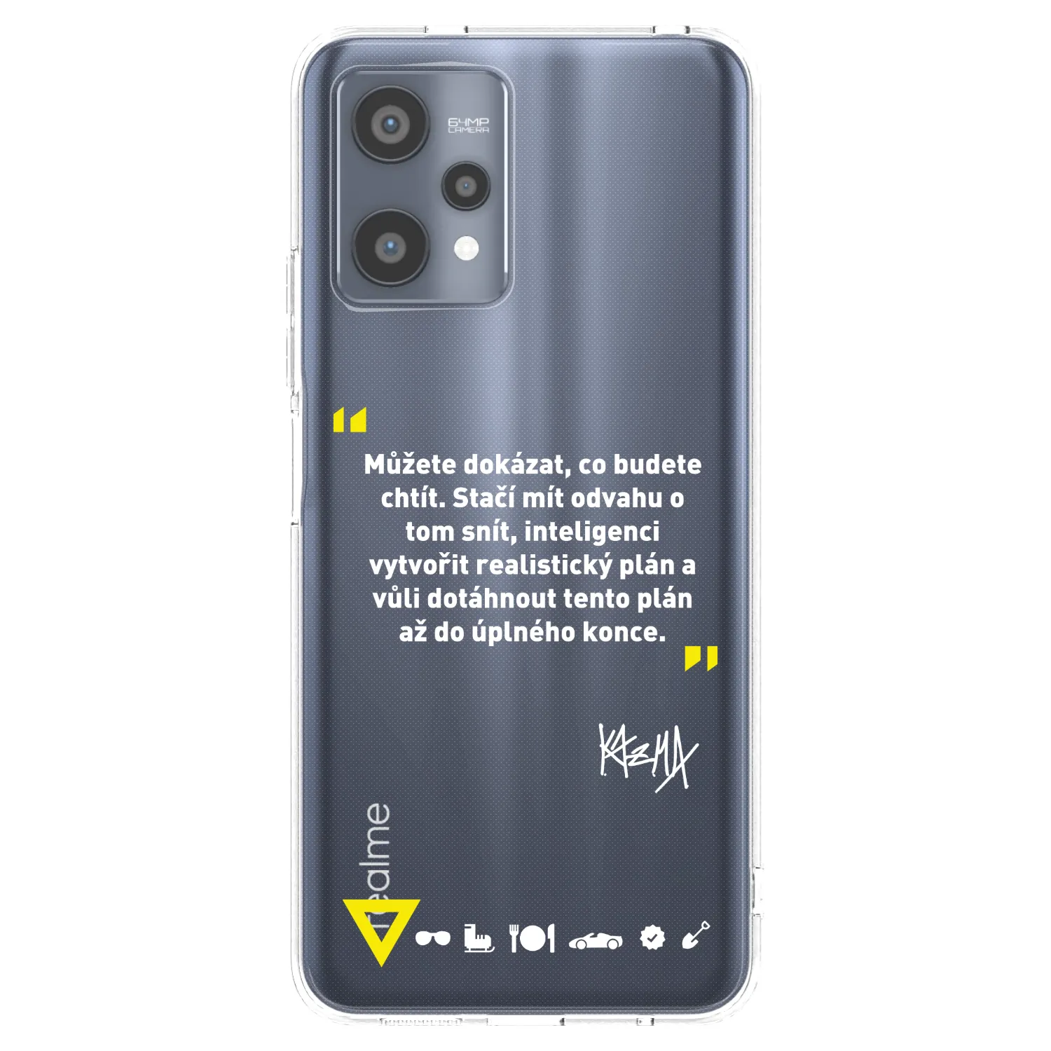 Picasee silikónový prehľadný obal pre Realme 9 Pro 5G - Kazma - MŮŽETE DOKÁZAT, CO BUDETE CHTÍT