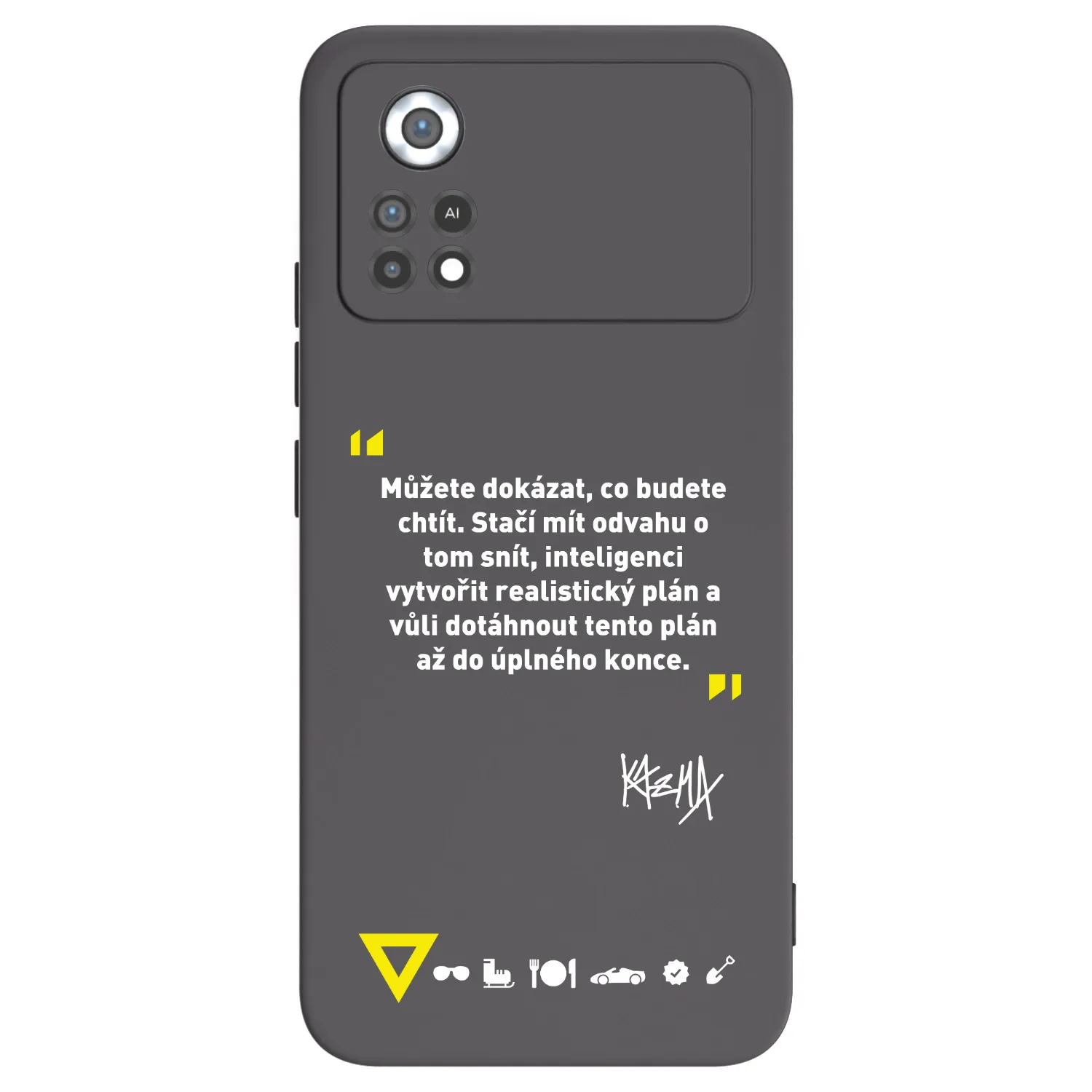 Picasee silikónový čierny obal pre Xiaomi Poco X4 Pro 5G - Kazma - MŮŽETE DOKÁZAT, CO BUDETE CHTÍT