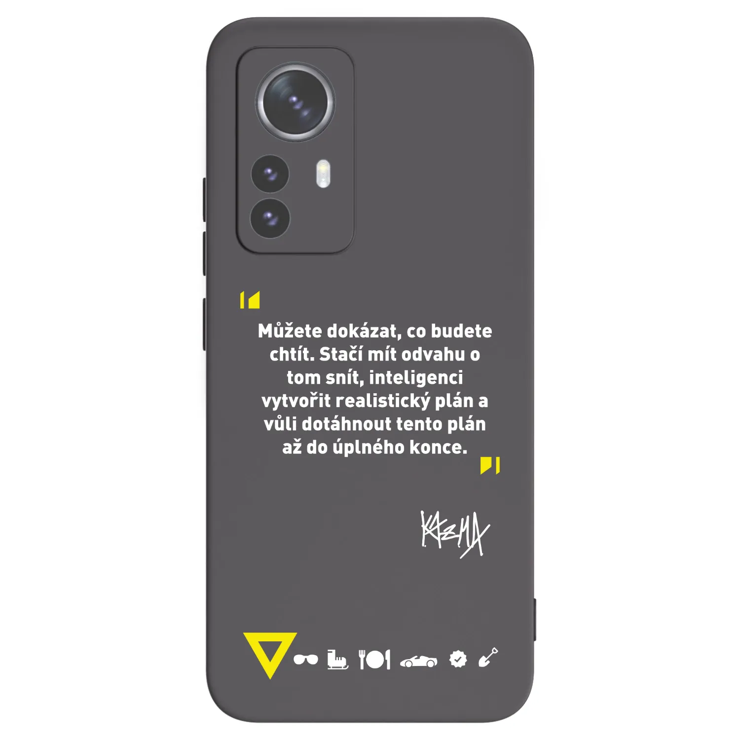 Picasee silikónový čierny obal pre Xiaomi 12 Pro - Kazma - MŮŽETE DOKÁZAT, CO BUDETE CHTÍT
