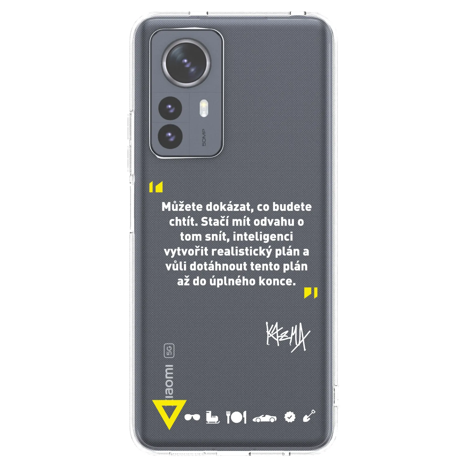 Picasee silikónový prehľadný obal pre Xiaomi 12 Pro - Kazma - MŮŽETE DOKÁZAT, CO BUDETE CHTÍT