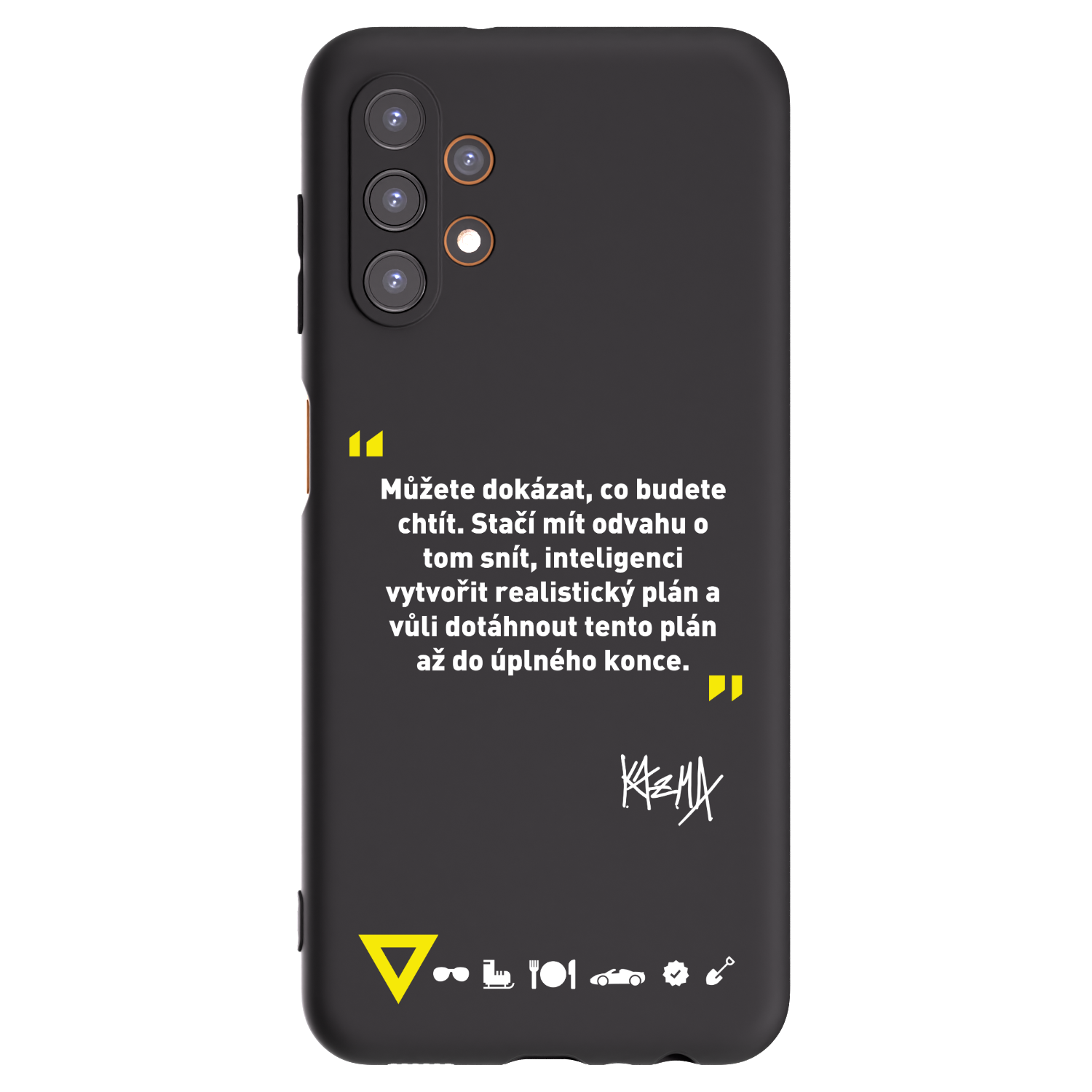 Picasee silikónový čierny obal pre Samsung Galaxy A13 4G A135 - Kazma - MŮŽETE DOKÁZAT, CO BUDETE CHTÍT