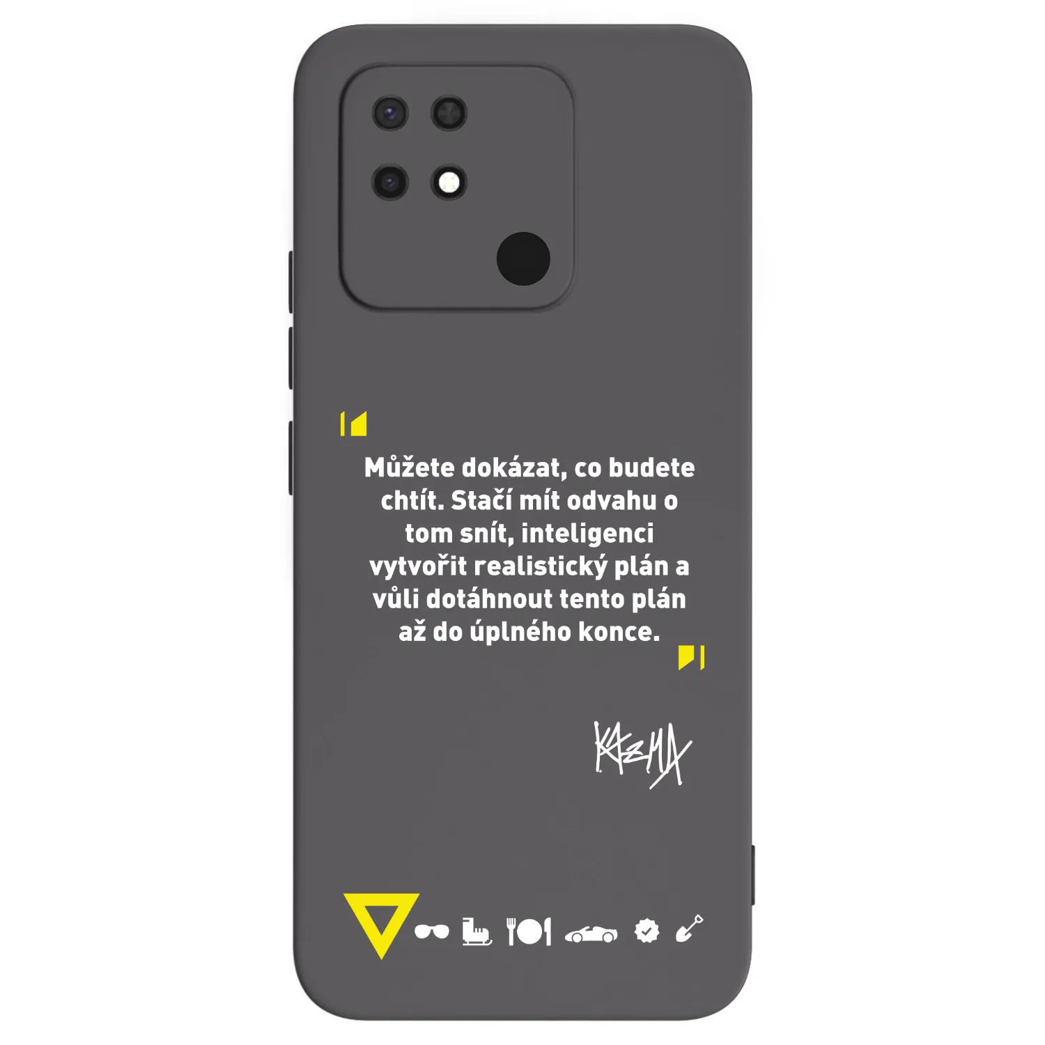 Picasee silikónový čierny obal pre Xiaomi Redmi 10C - Kazma - MŮŽETE DOKÁZAT, CO BUDETE CHTÍT