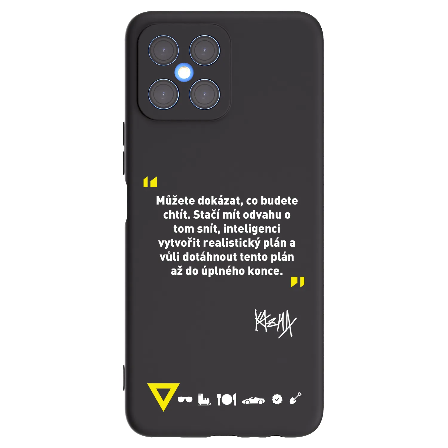 Picasee silikónový čierny obal pre Honor X8 4G - Kazma - MŮŽETE DOKÁZAT, CO BUDETE CHTÍT
