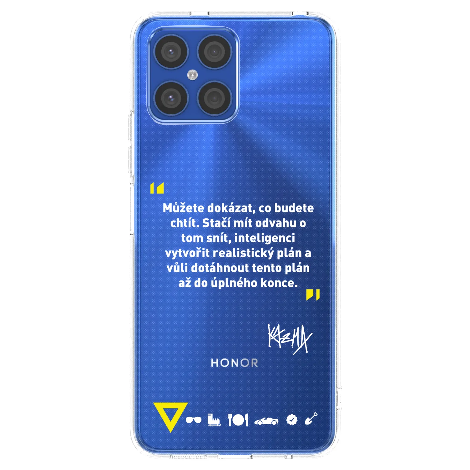 Picasee silikónový prehľadný obal pre Honor X8 4G - Kazma - MŮŽETE DOKÁZAT, CO BUDETE CHTÍT