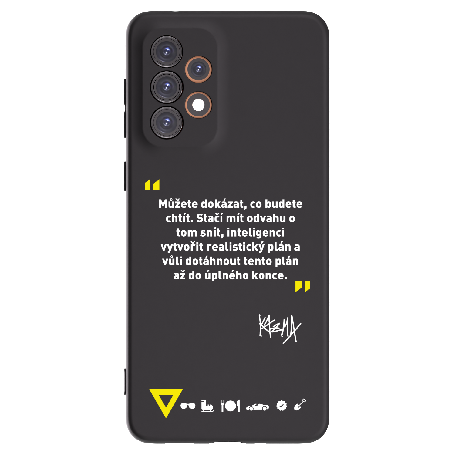 Picasee silikónový čierny obal pre Samsung Galaxy A33 5G A336 - Kazma - MŮŽETE DOKÁZAT, CO BUDETE CHTÍT