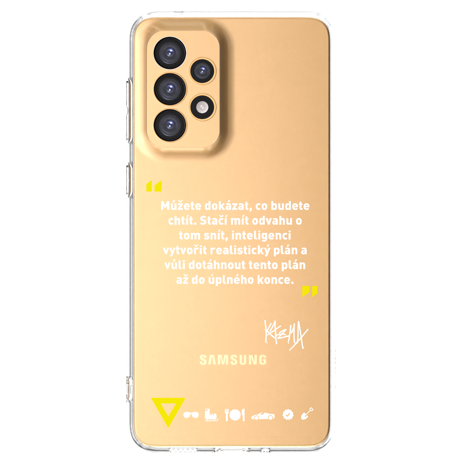 Picasee silikónový prehľadný obal pre Samsung Galaxy A33 5G A336 - Kazma - MŮŽETE DOKÁZAT, CO BUDETE CHTÍT
