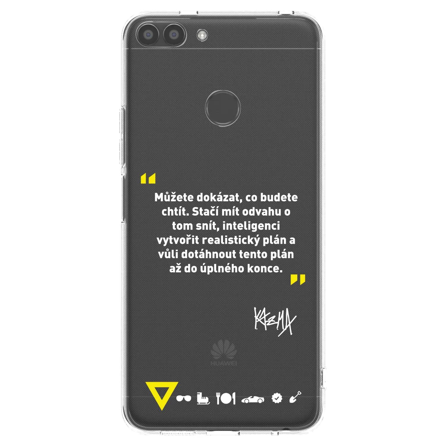 Picasee silikónový prehľadný obal pre Huawei P Smart - Kazma - MŮŽETE DOKÁZAT, CO BUDETE CHTÍT
