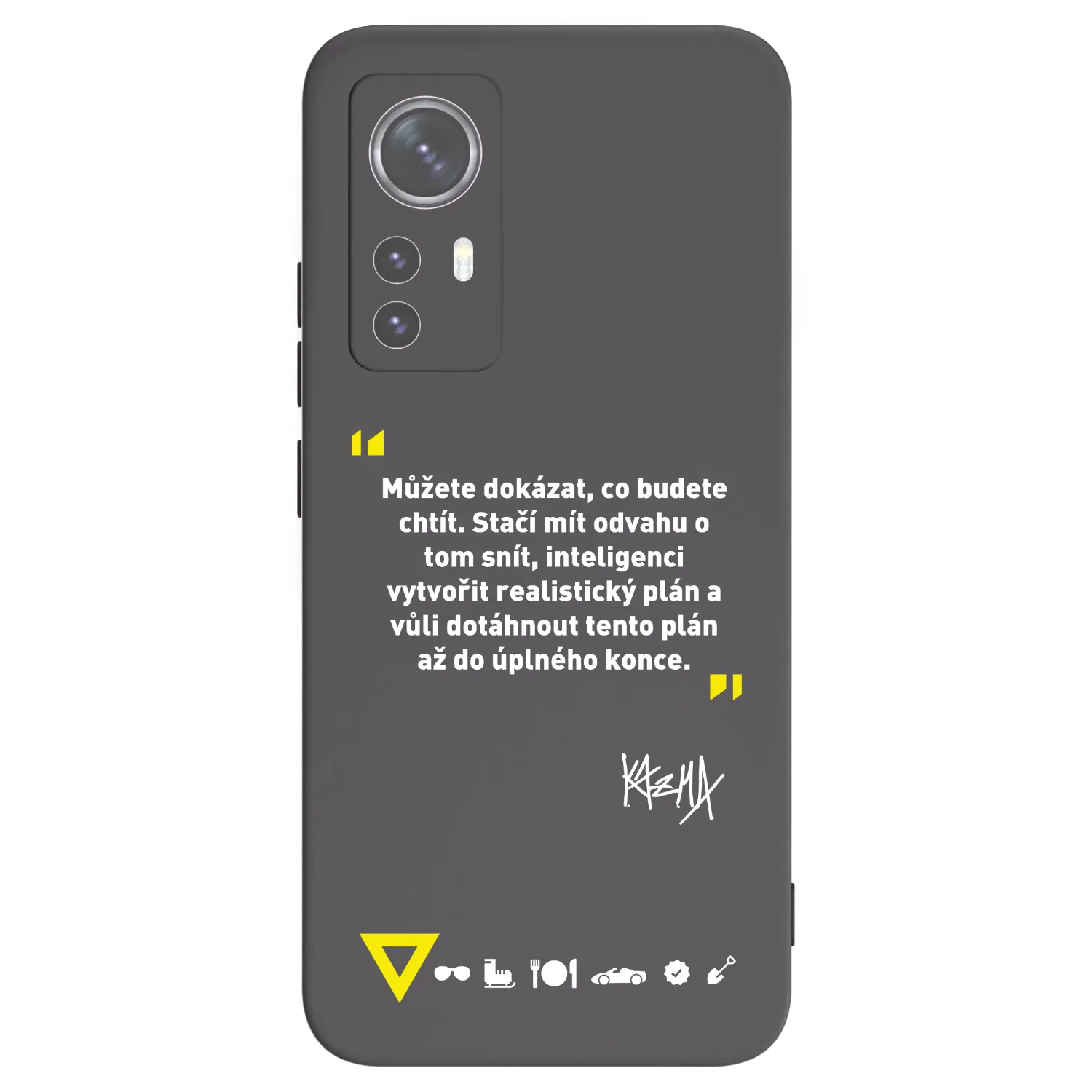Picasee silikónový čierny obal pre Xiaomi 12X - Kazma - MŮŽETE DOKÁZAT, CO BUDETE CHTÍT