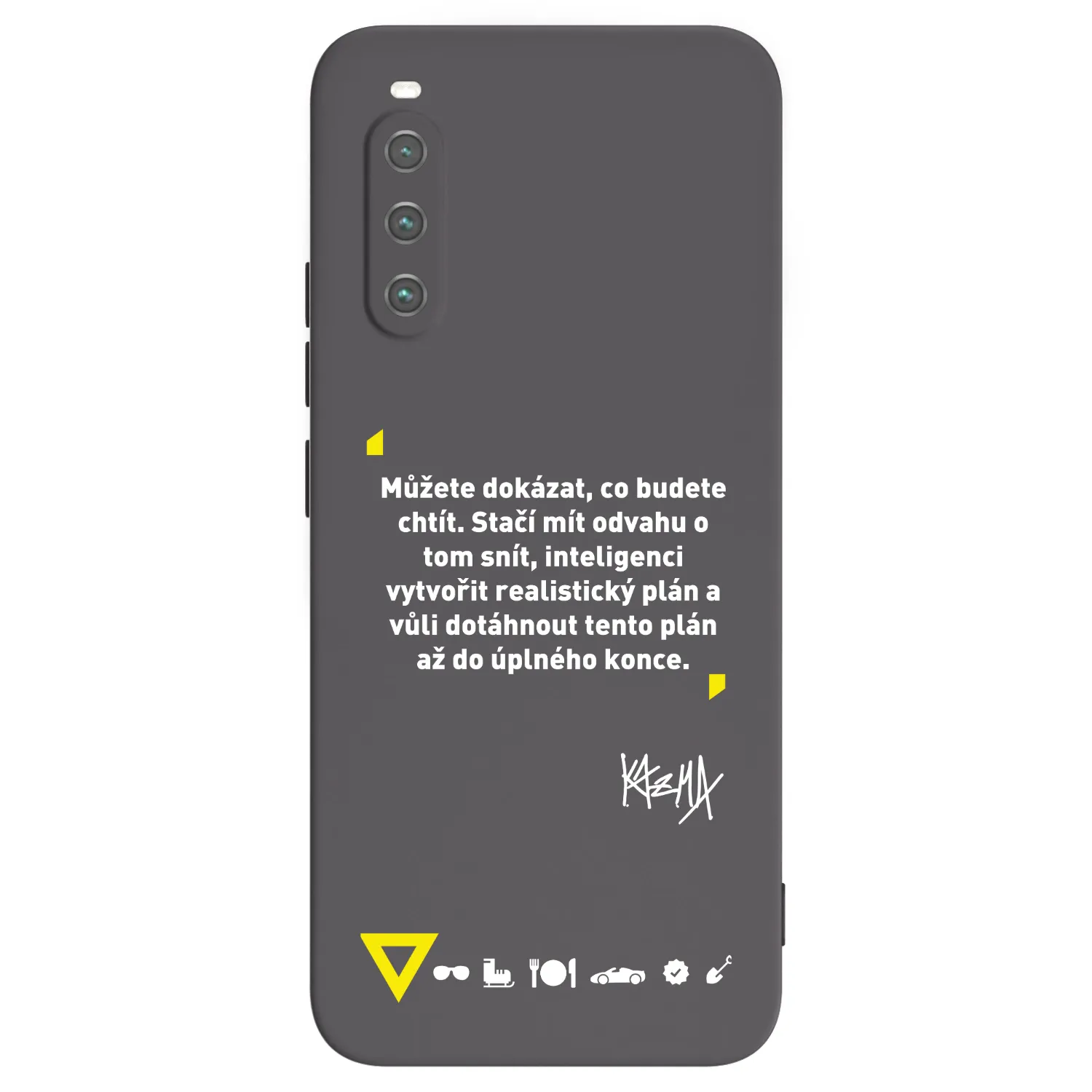 Picasee silikónový čierny obal pre Sony Xperia 10 IV 5G - Kazma - MŮŽETE DOKÁZAT, CO BUDETE CHTÍT