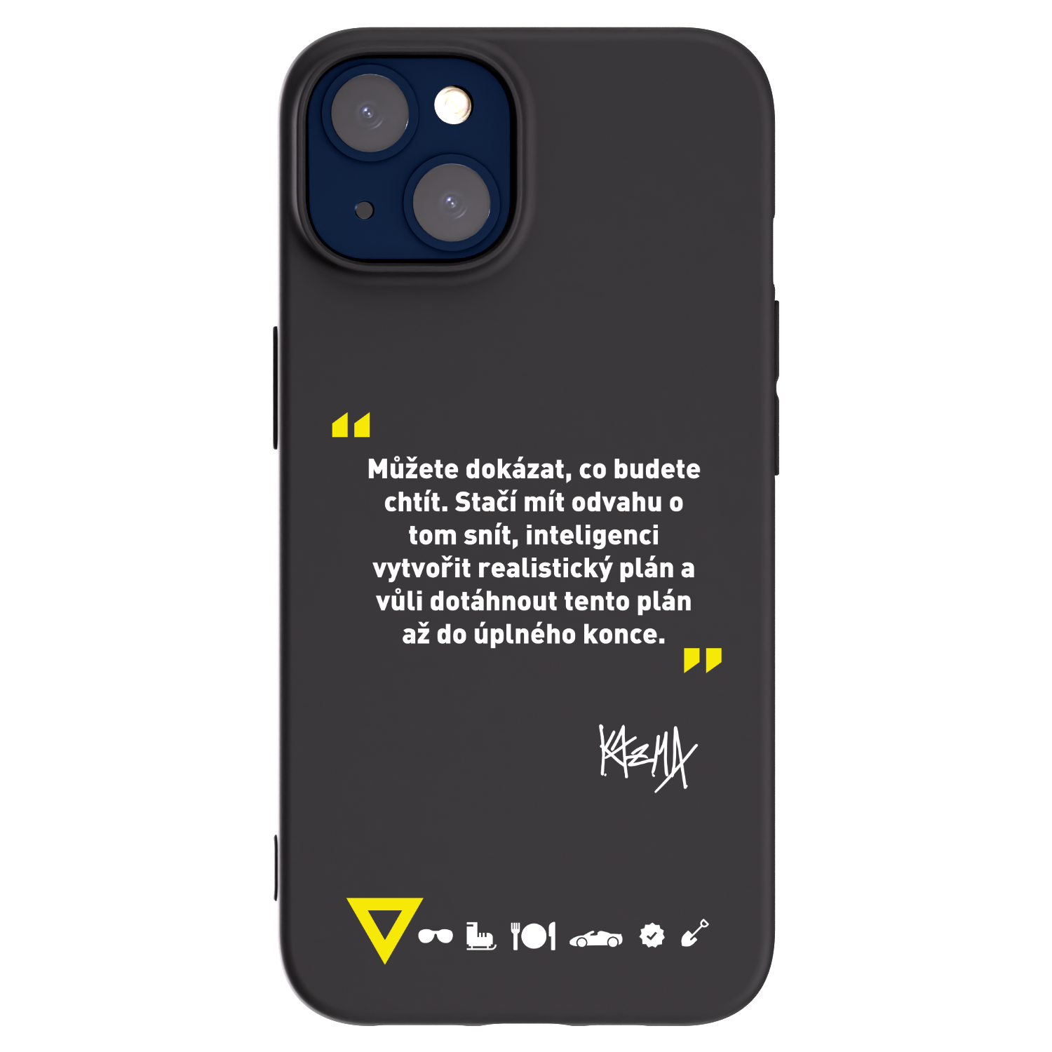 Picasee silikónový čierny obal pre Apple iPhone 14 - Kazma - MŮŽETE DOKÁZAT, CO BUDETE CHTÍT