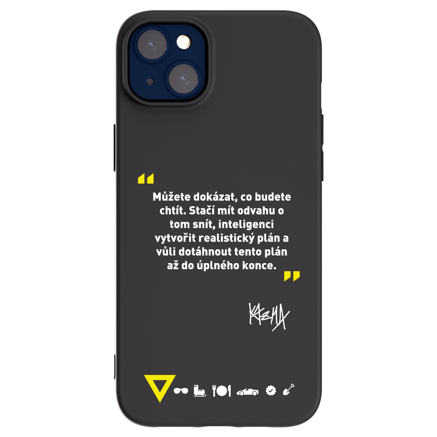 Picasee silikónový čierny obal pre Apple iPhone 14 Plus - Kazma - MŮŽETE DOKÁZAT, CO BUDETE CHTÍT