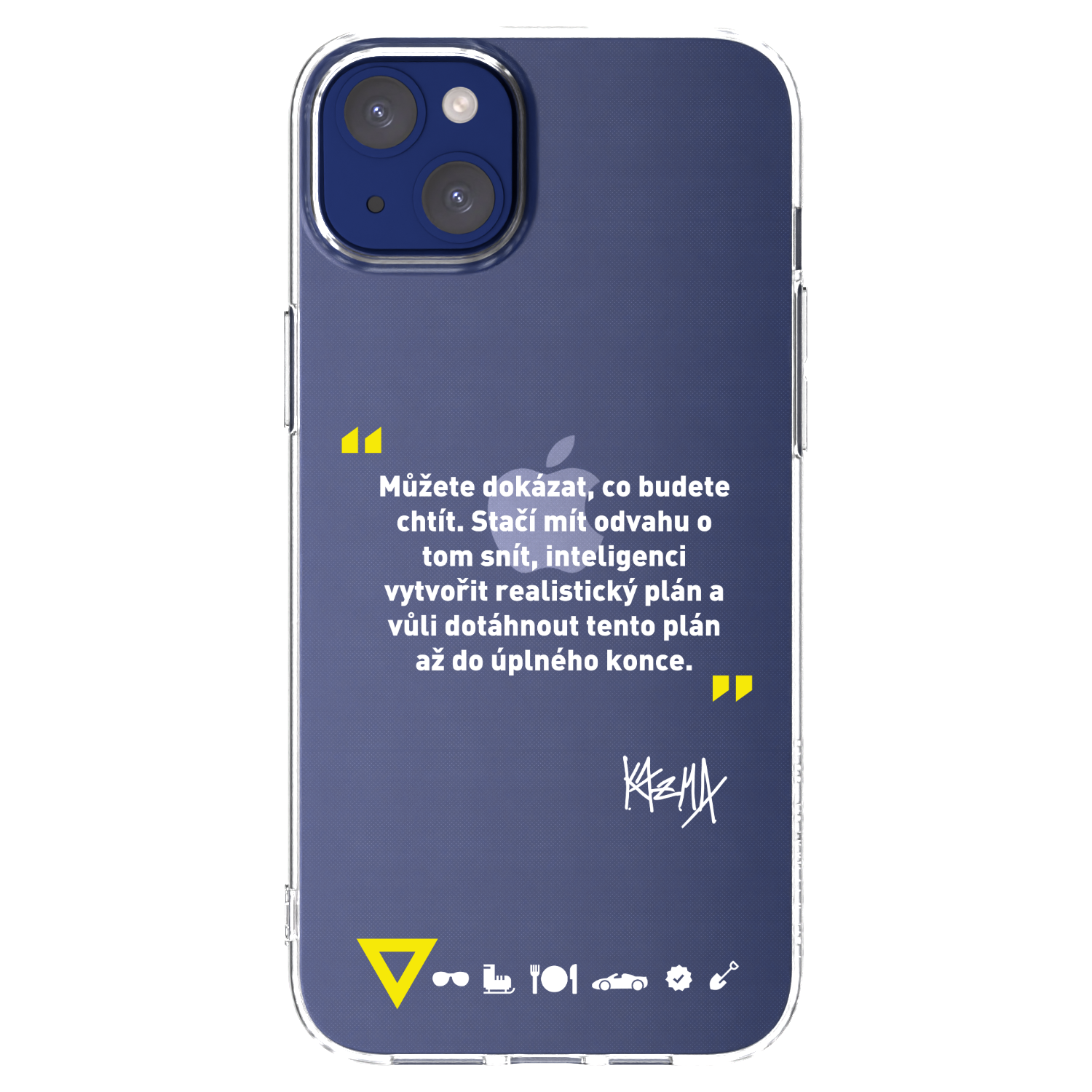 Picasee silikónový prehľadný obal pre Apple iPhone 14 Plus - Kazma - MŮŽETE DOKÁZAT, CO BUDETE CHTÍT