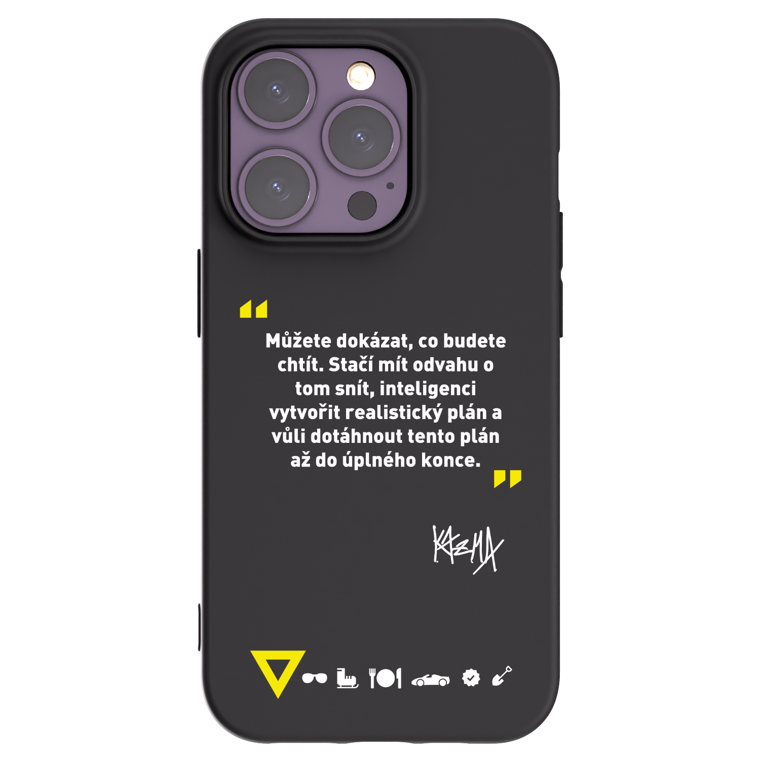 Picasee silikónový čierny obal pre Apple iPhone 14 Pro - Kazma - MŮŽETE DOKÁZAT, CO BUDETE CHTÍT