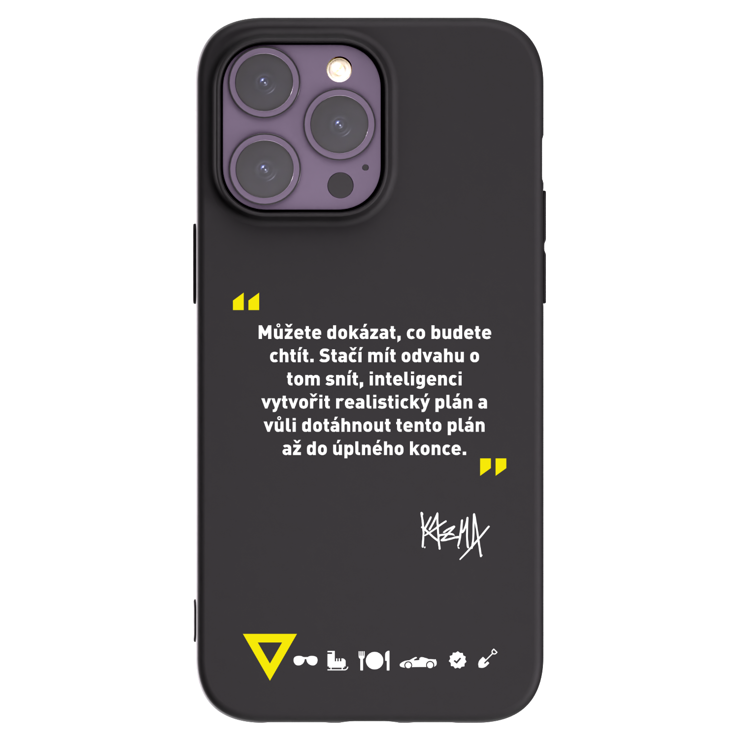 Picasee silikónový čierny obal pre Apple iPhone 14 Pro Max - Kazma - MŮŽETE DOKÁZAT, CO BUDETE CHTÍT