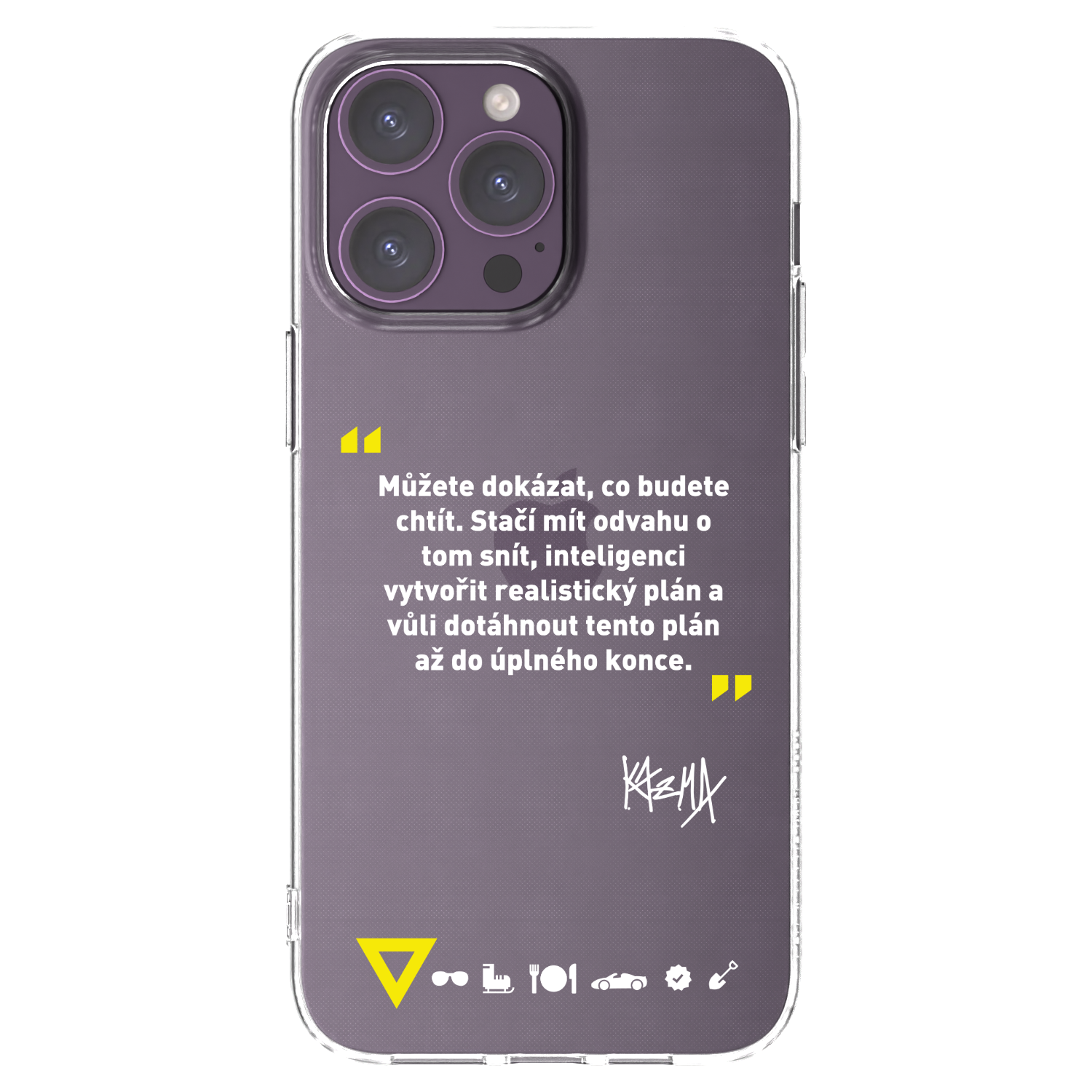 Picasee silikónový prehľadný obal pre Apple iPhone 14 Pro Max - Kazma - MŮŽETE DOKÁZAT, CO BUDETE CHTÍT