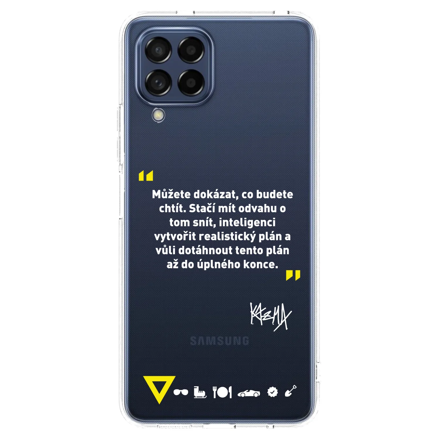 Picasee silikónový prehľadný obal pre Samsung Galaxy M53 5G - Kazma - MŮŽETE DOKÁZAT, CO BUDETE CHTÍT