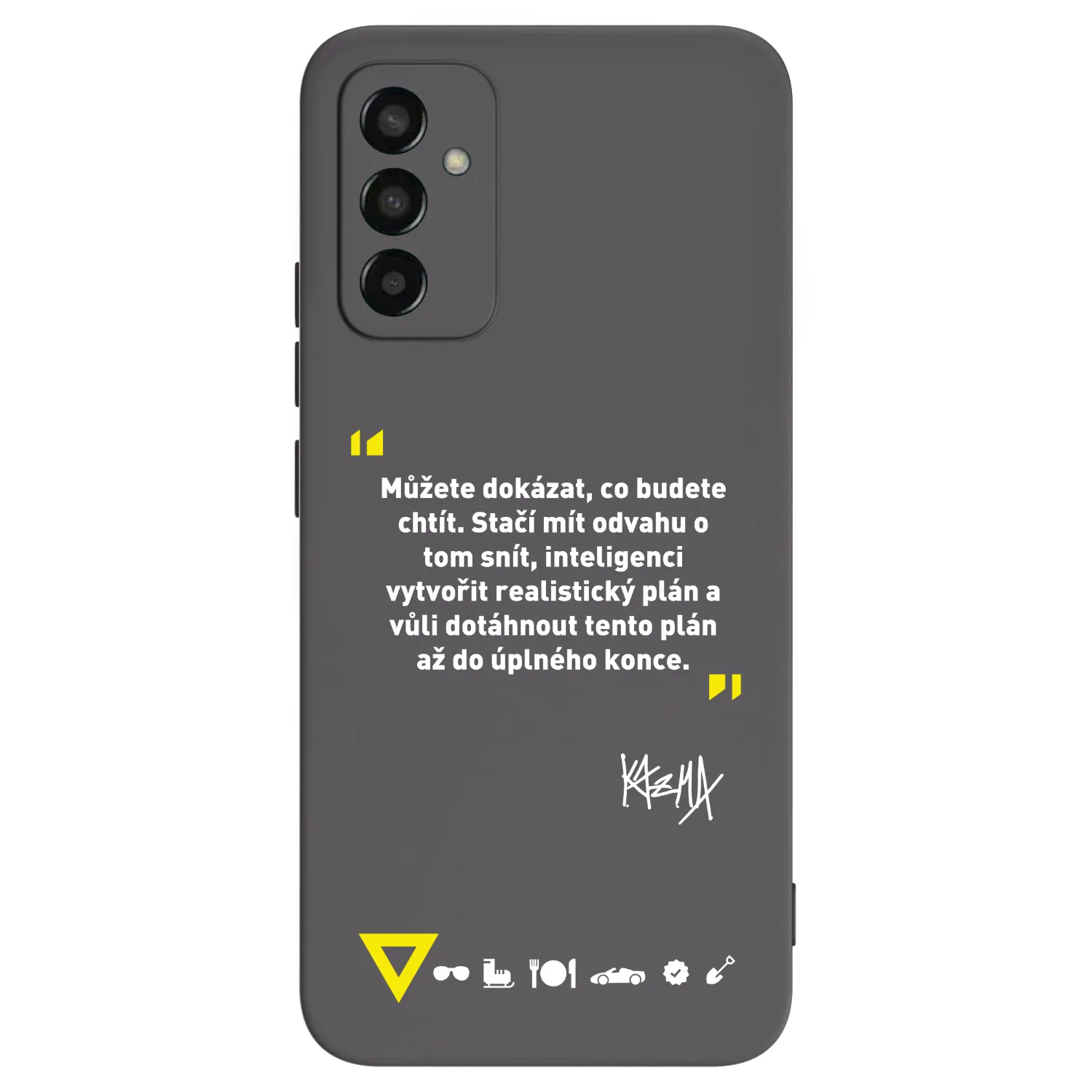 Picasee silikónový čierny obal pre Samsung Galaxy M13 M135F - Kazma - MŮŽETE DOKÁZAT, CO BUDETE CHTÍT