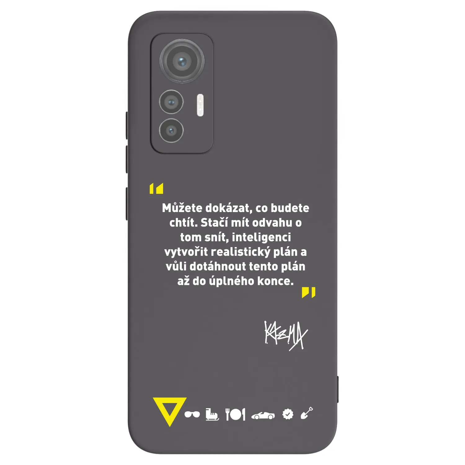 Picasee silikónový čierny obal pre Xiaomi 12 Lite - Kazma - MŮŽETE DOKÁZAT, CO BUDETE CHTÍT