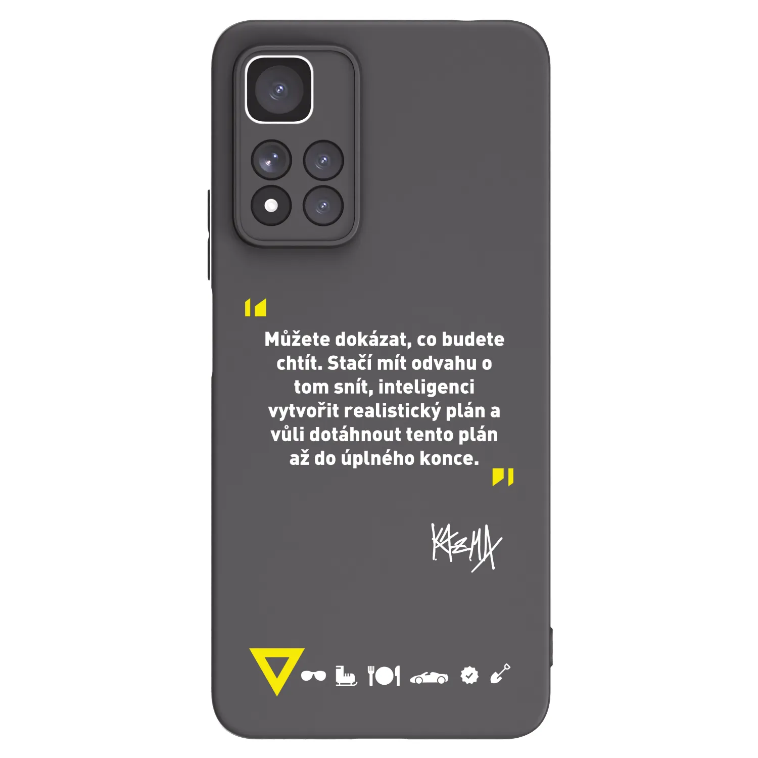 Picasee silikónový čierny obal pre Xiaomi Redmi Note 11 Pro+ 5G - Kazma - MŮŽETE DOKÁZAT, CO BUDETE CHTÍT