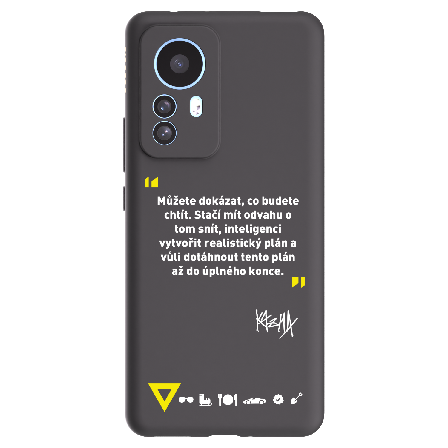 Picasee silikónový čierny obal pre Xiaomi 12T - Kazma - MŮŽETE DOKÁZAT, CO BUDETE CHTÍT